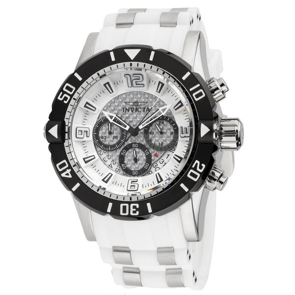 Invicta Men's 23697 Scuba White and SS Ins Polyurethane and Stainless Steel Watch