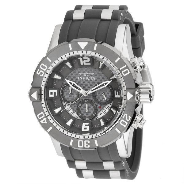 Invicta Men's 23698 Pro Diver Scuba Grey and Silver Polyurethane and Stainless Steel Watch