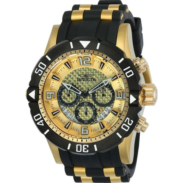 Invicta Men's 23700 Pro Diver Black and Gold-Tone Polyurethane and Stainless Steel Watch