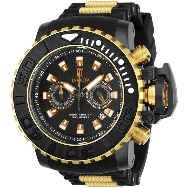 Invicta Men's 23719 Jason Taylor Automatic Black and Gold-Tone Polyurethane and Stainless Steel Watch