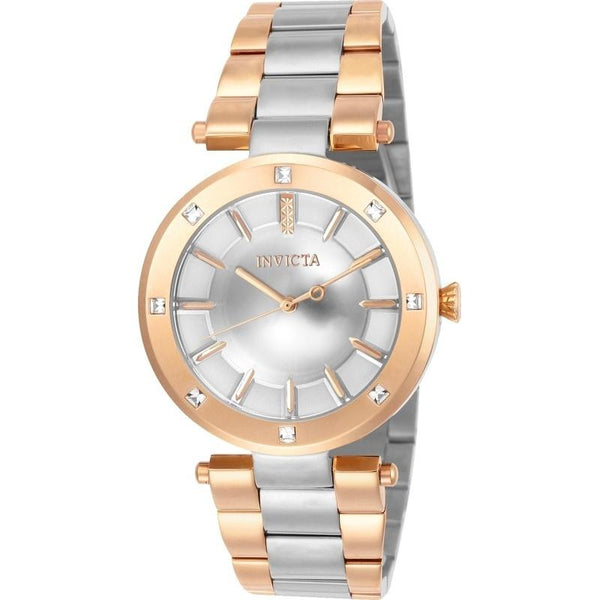 Invicta Women's 23727 Angel Rose-Tone and Silver Stainless Steel Watch