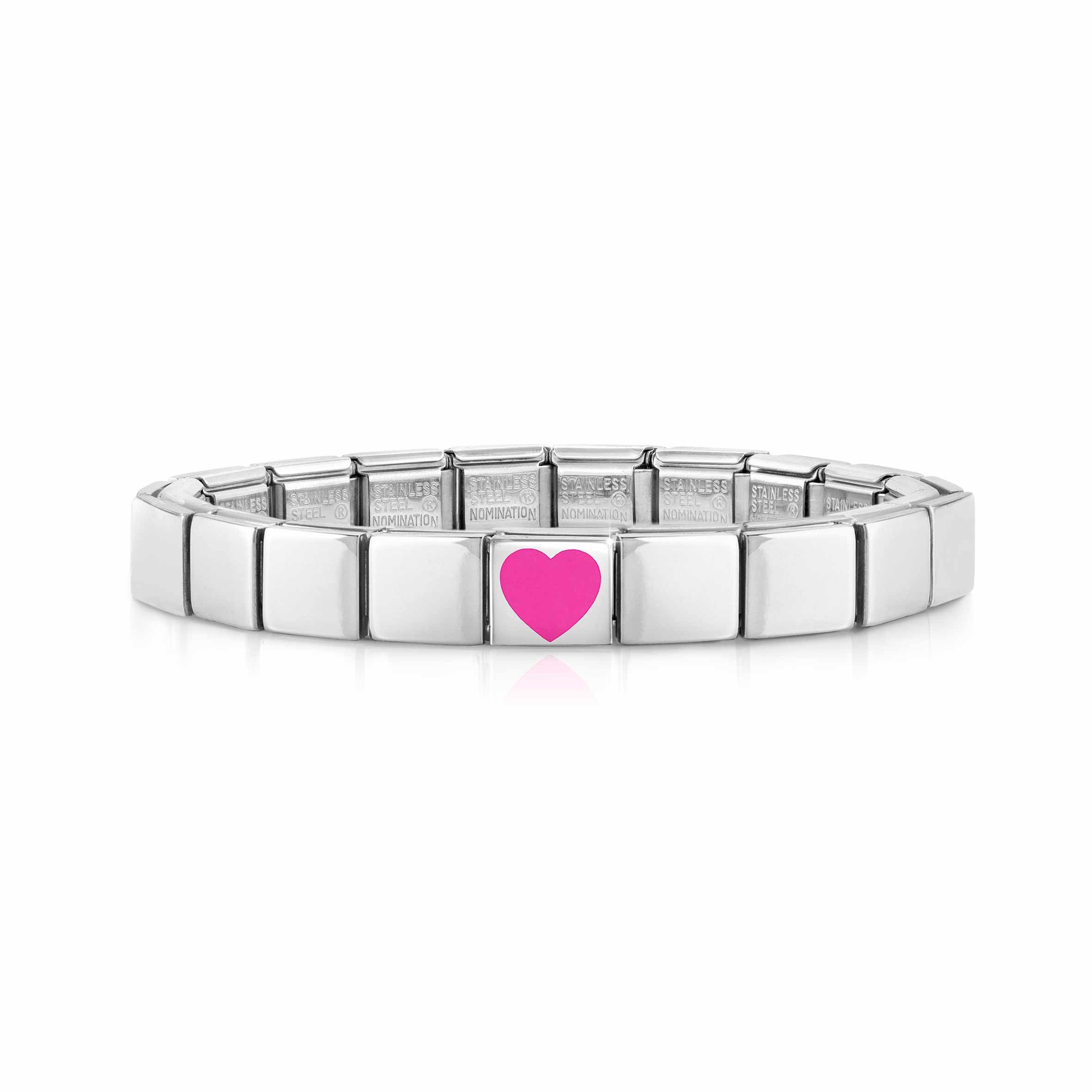 Composable GLAM bracelet, Fucsia Heart
