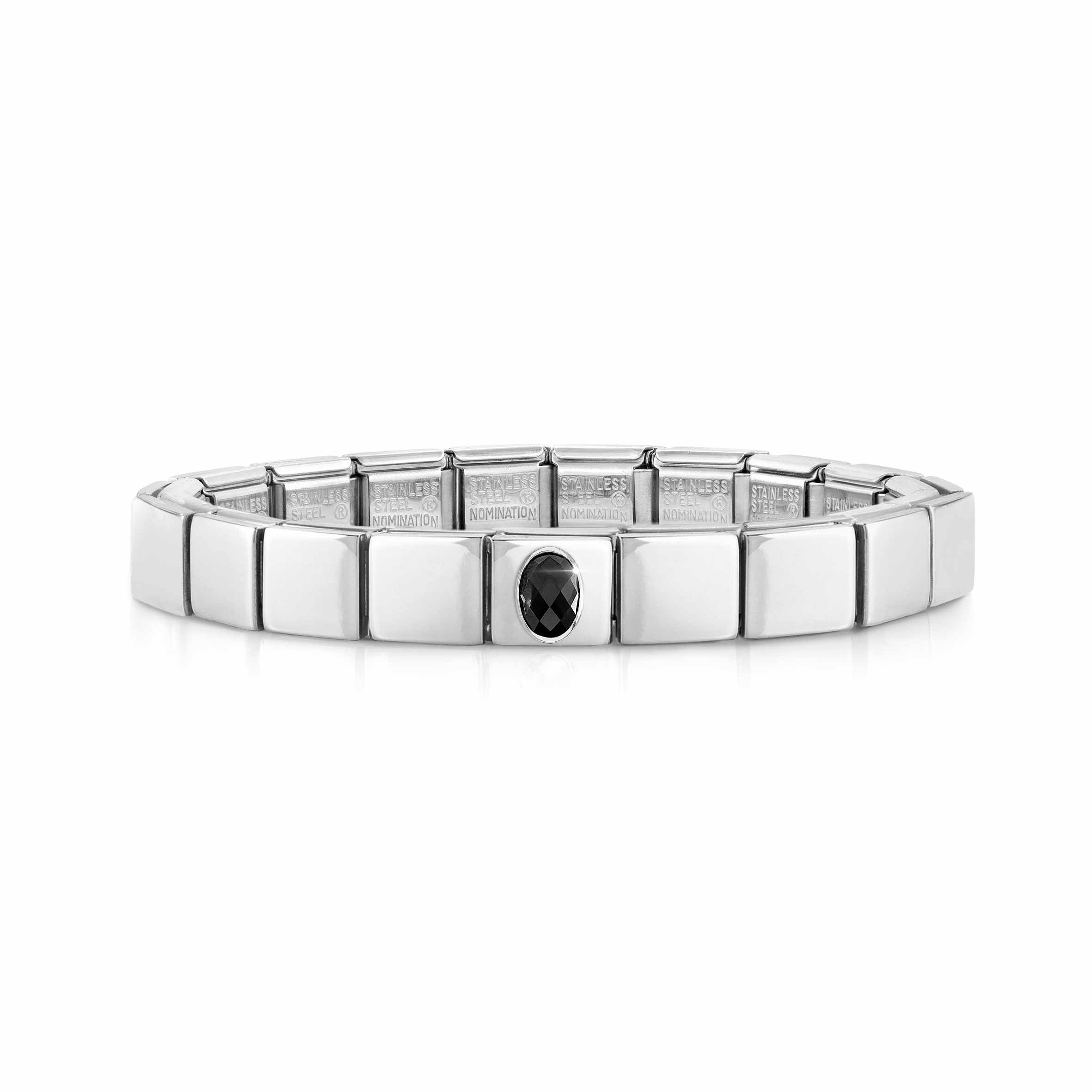 Composable GLAM bracelet with Cubic Zirconia - nero