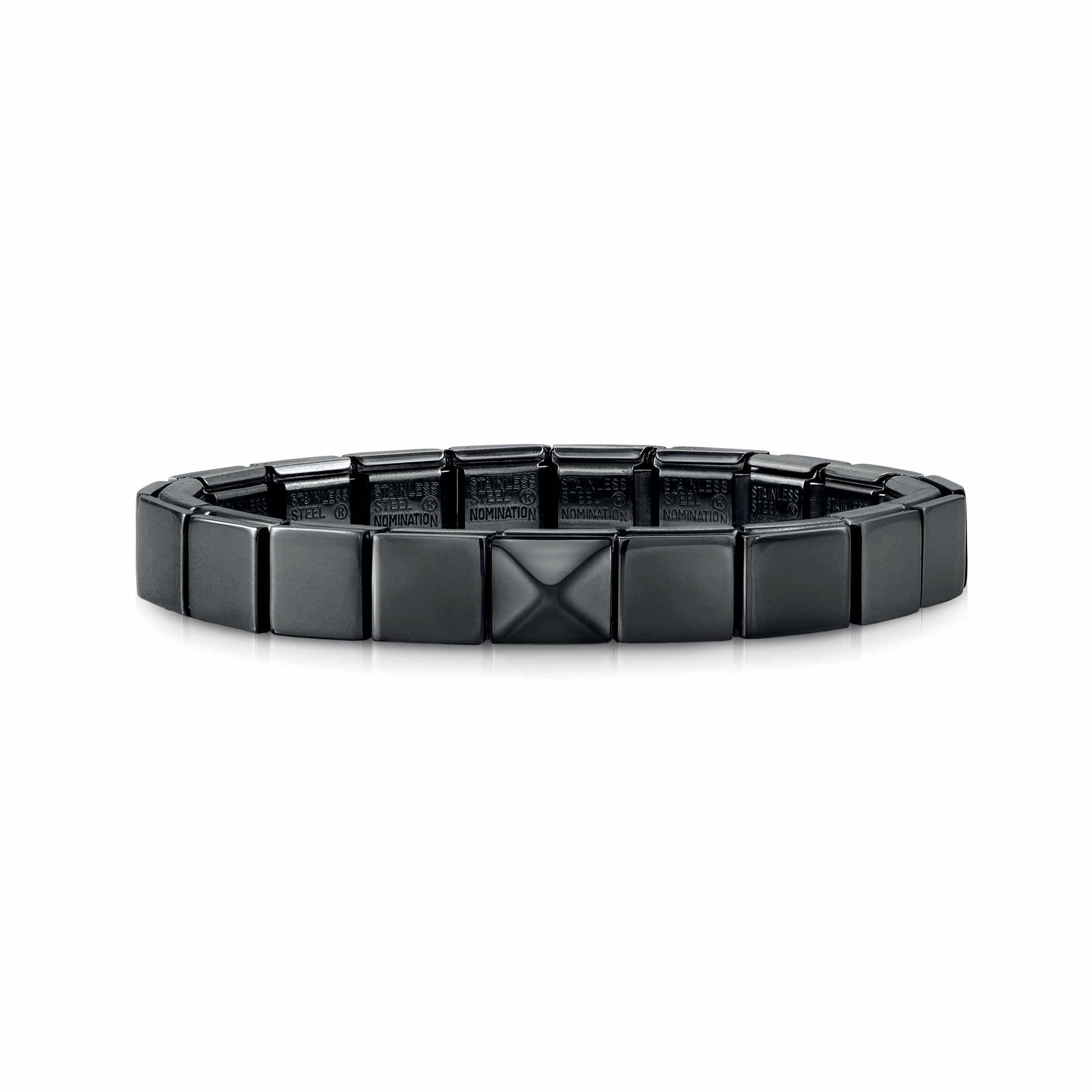Composable GLAM Black bracelet with Pyramid