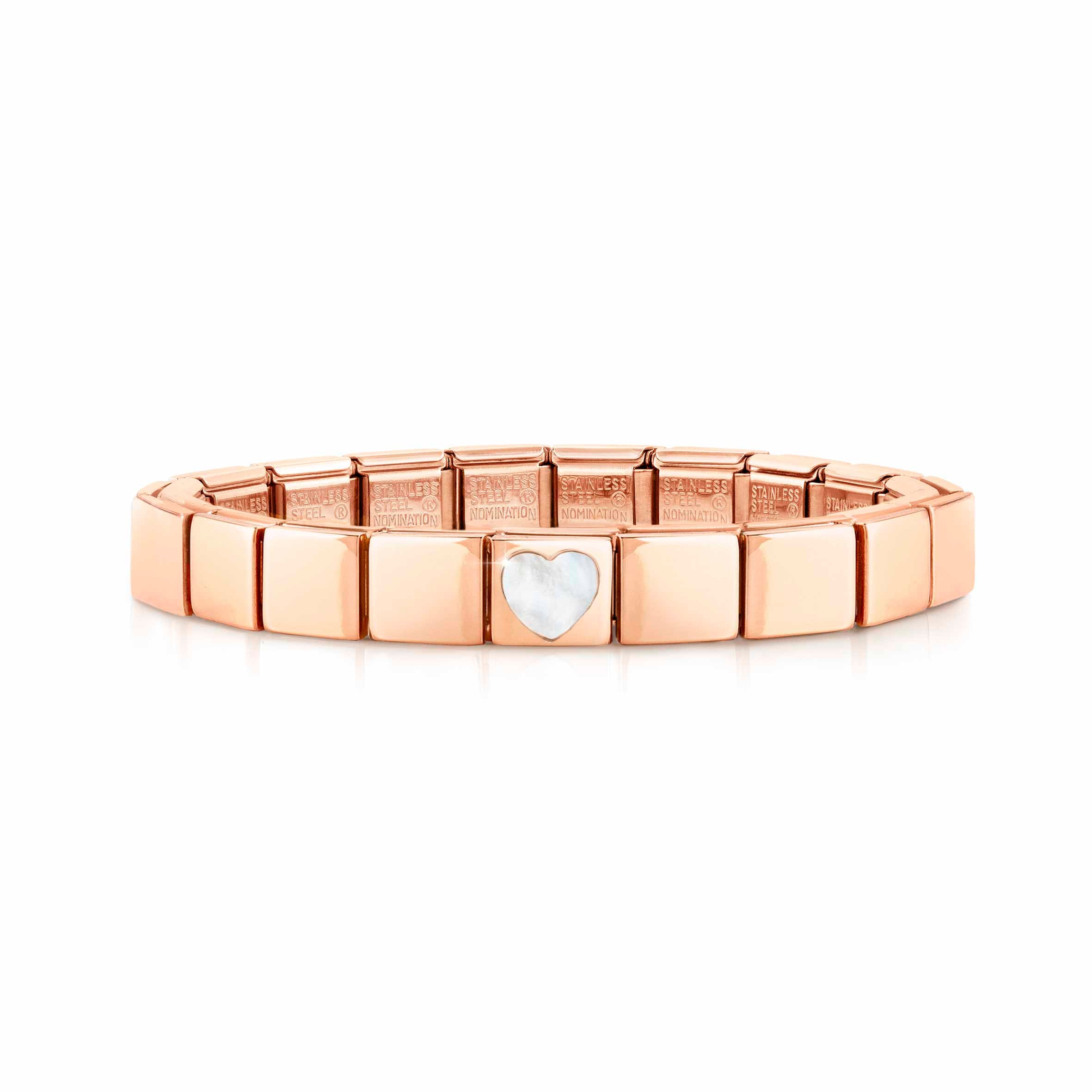 Composable GLAM bracelet, Heart Mother of Pearl
