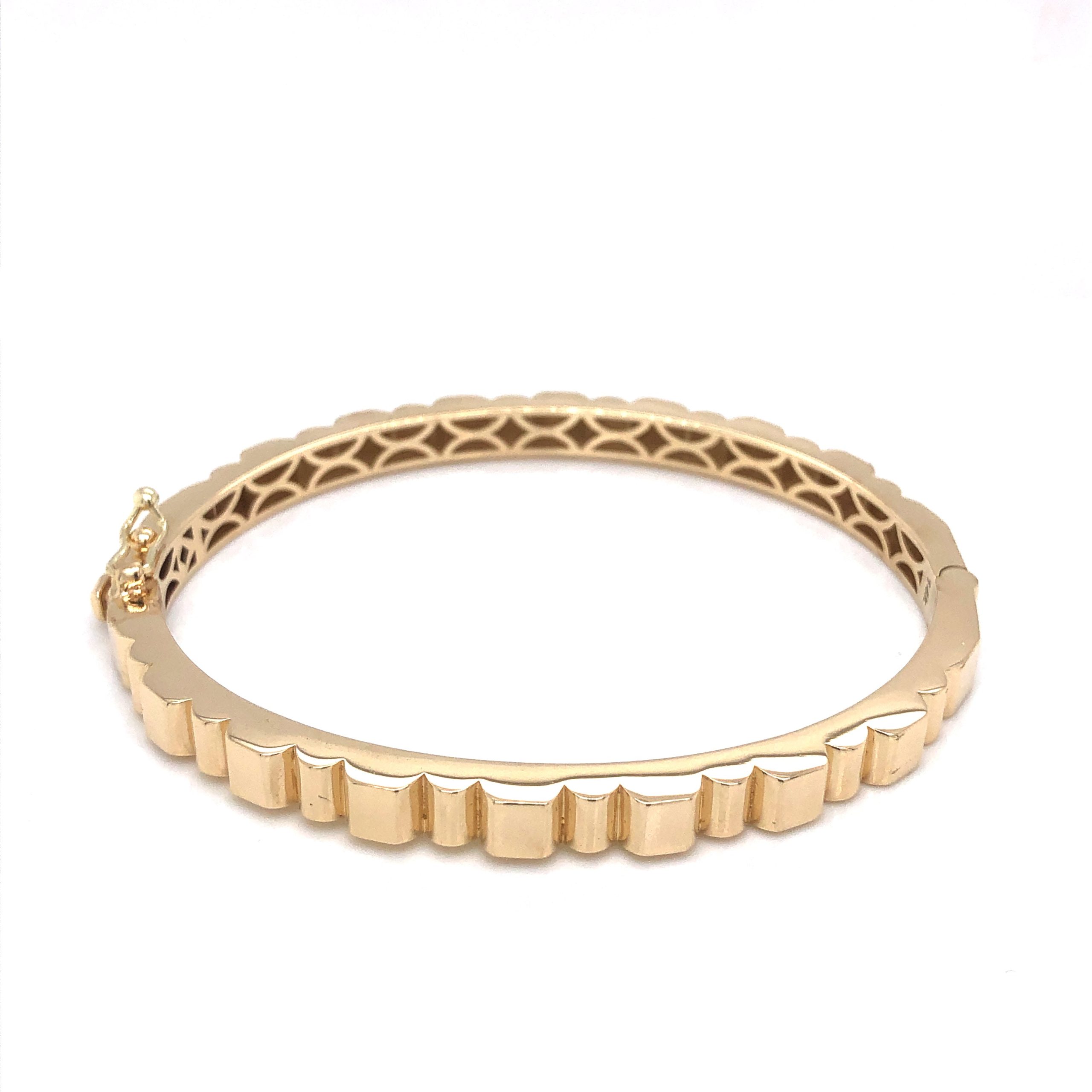 14K Yellow Gold Fancy Bangle