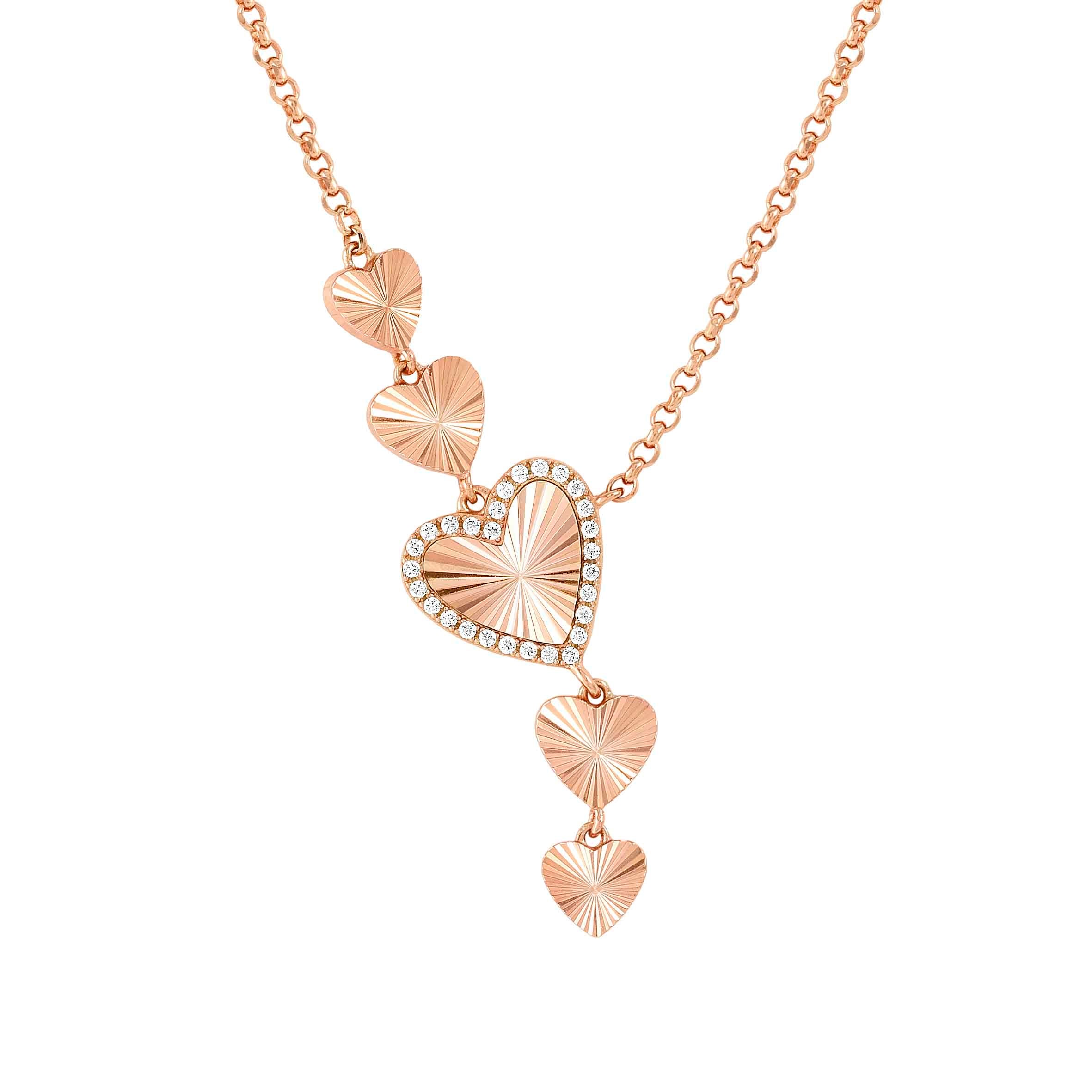 TrueJoy necklace with etched Hearts