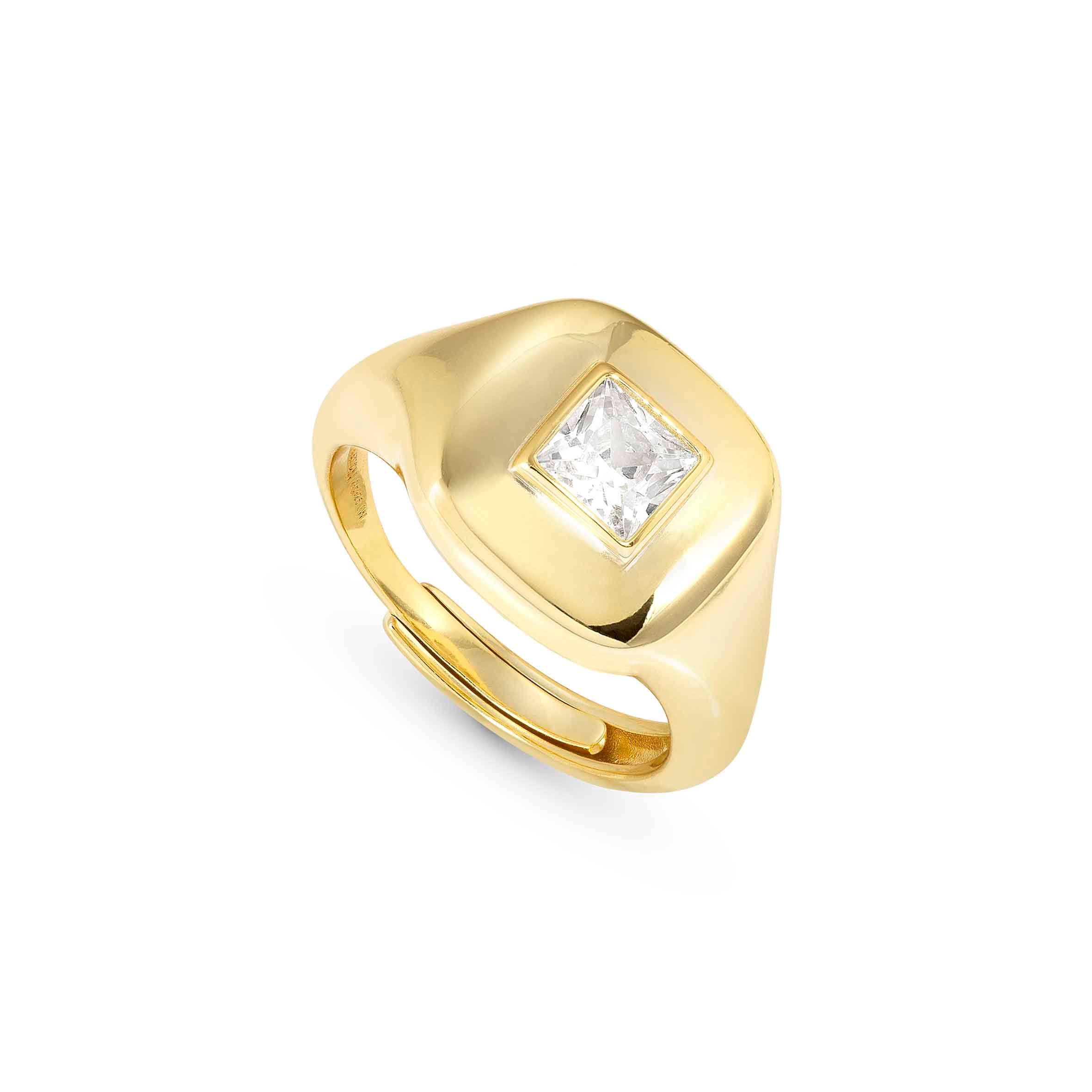 Gold Domina Square ring