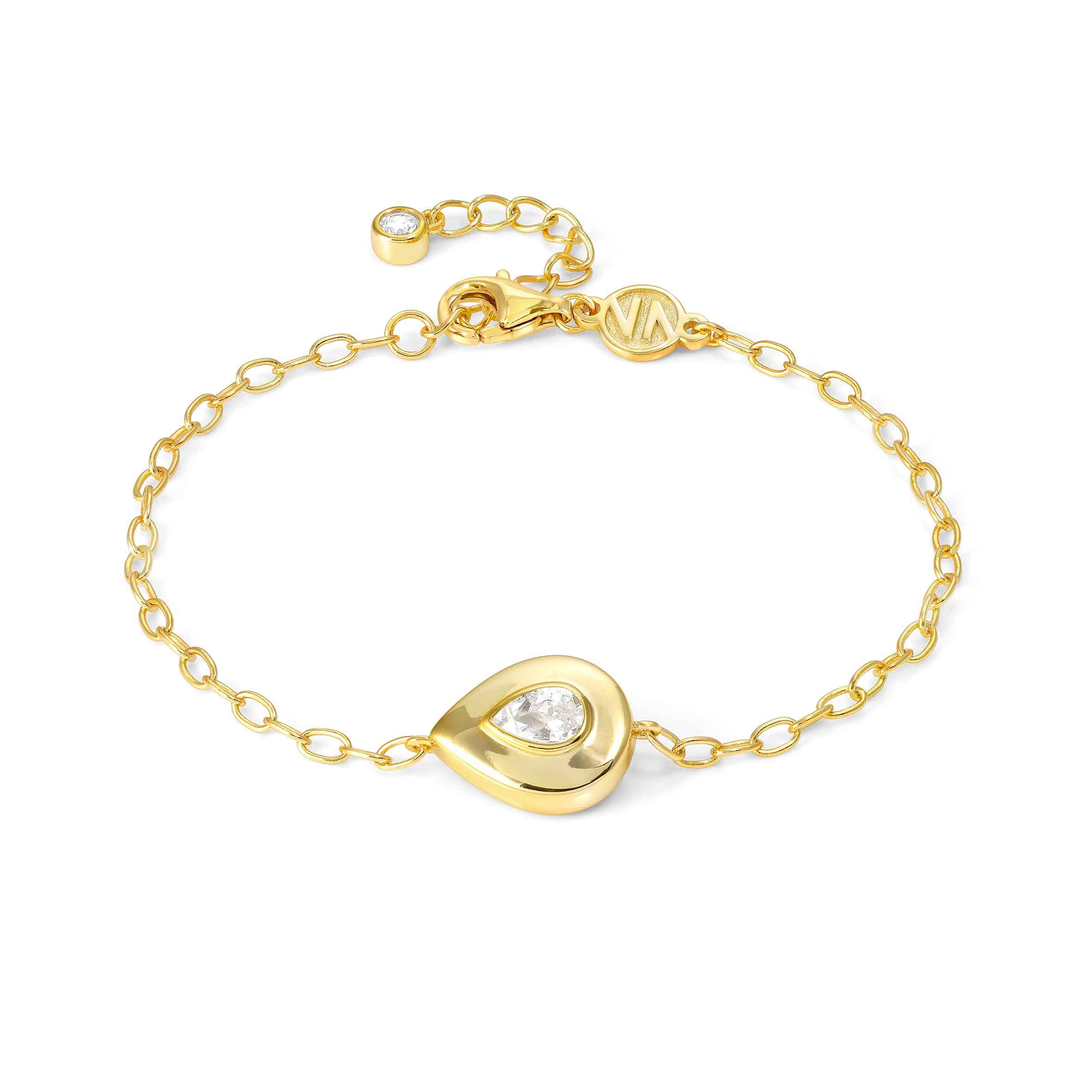 Gold Domina bracelet with Drop