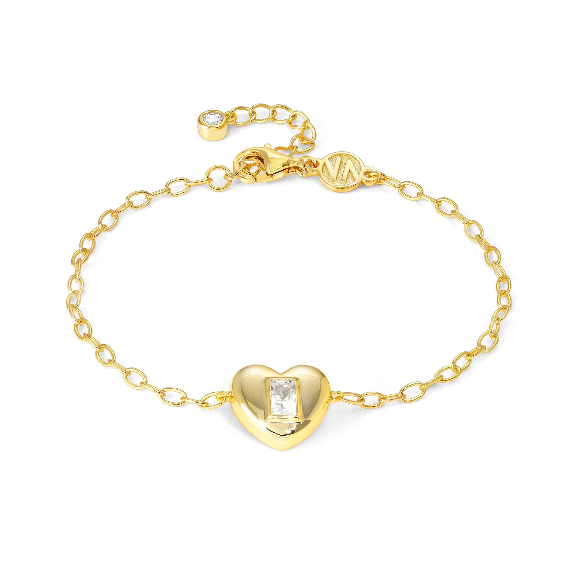 Gold Domina bracelet with Heart