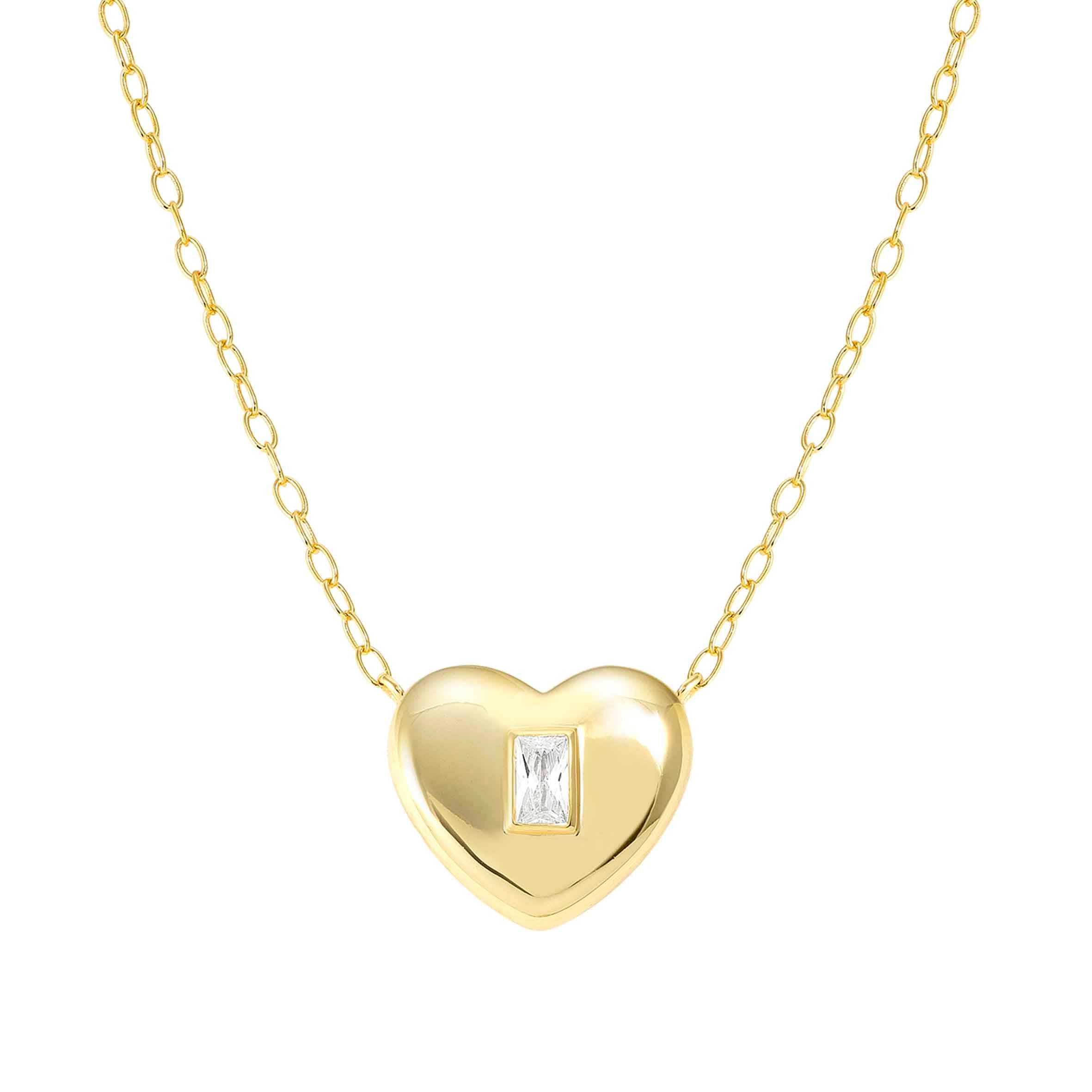 Gold Domina necklace with Heart pendant