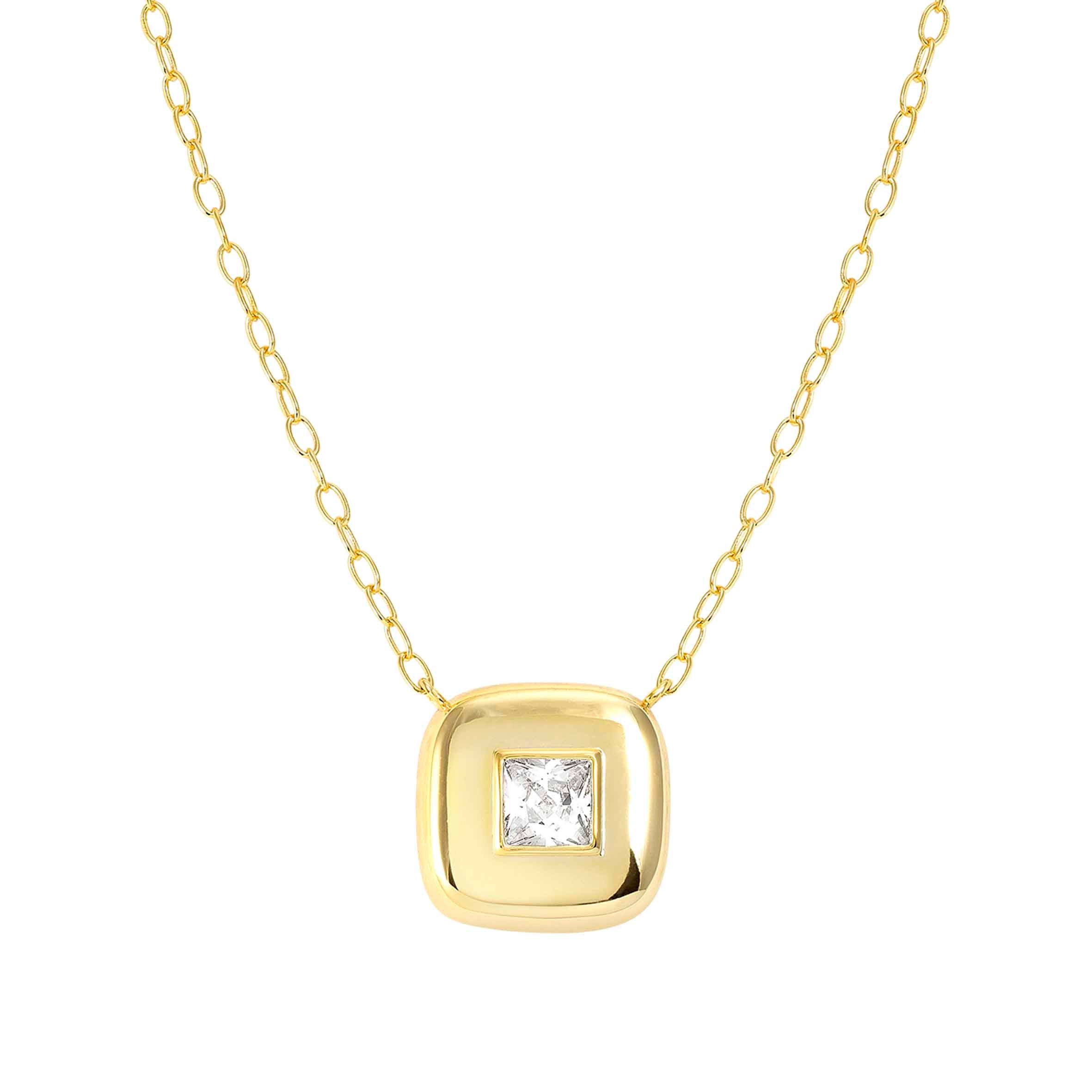 Gold Domina necklace with Square pendant