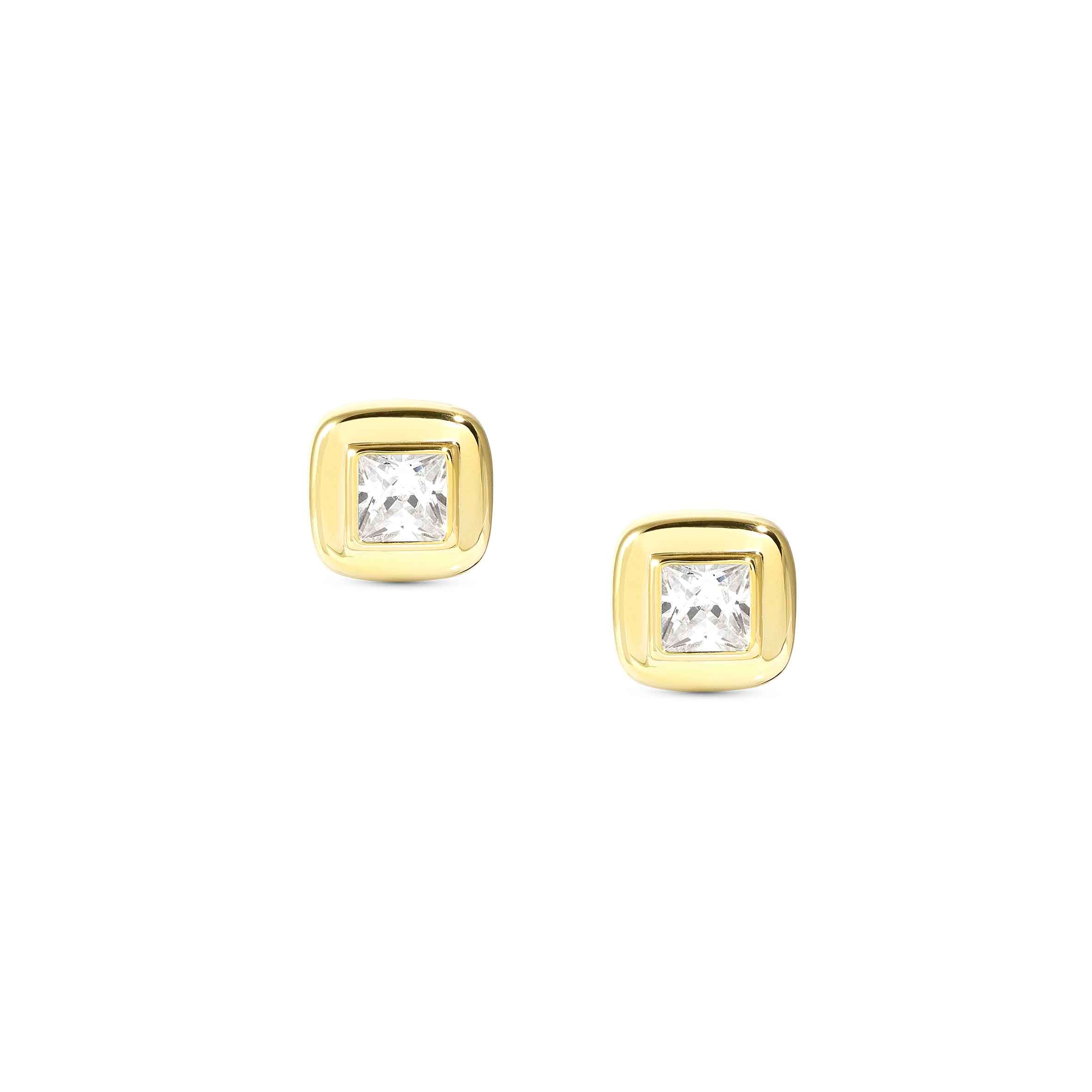 Gold Domina Square earrings