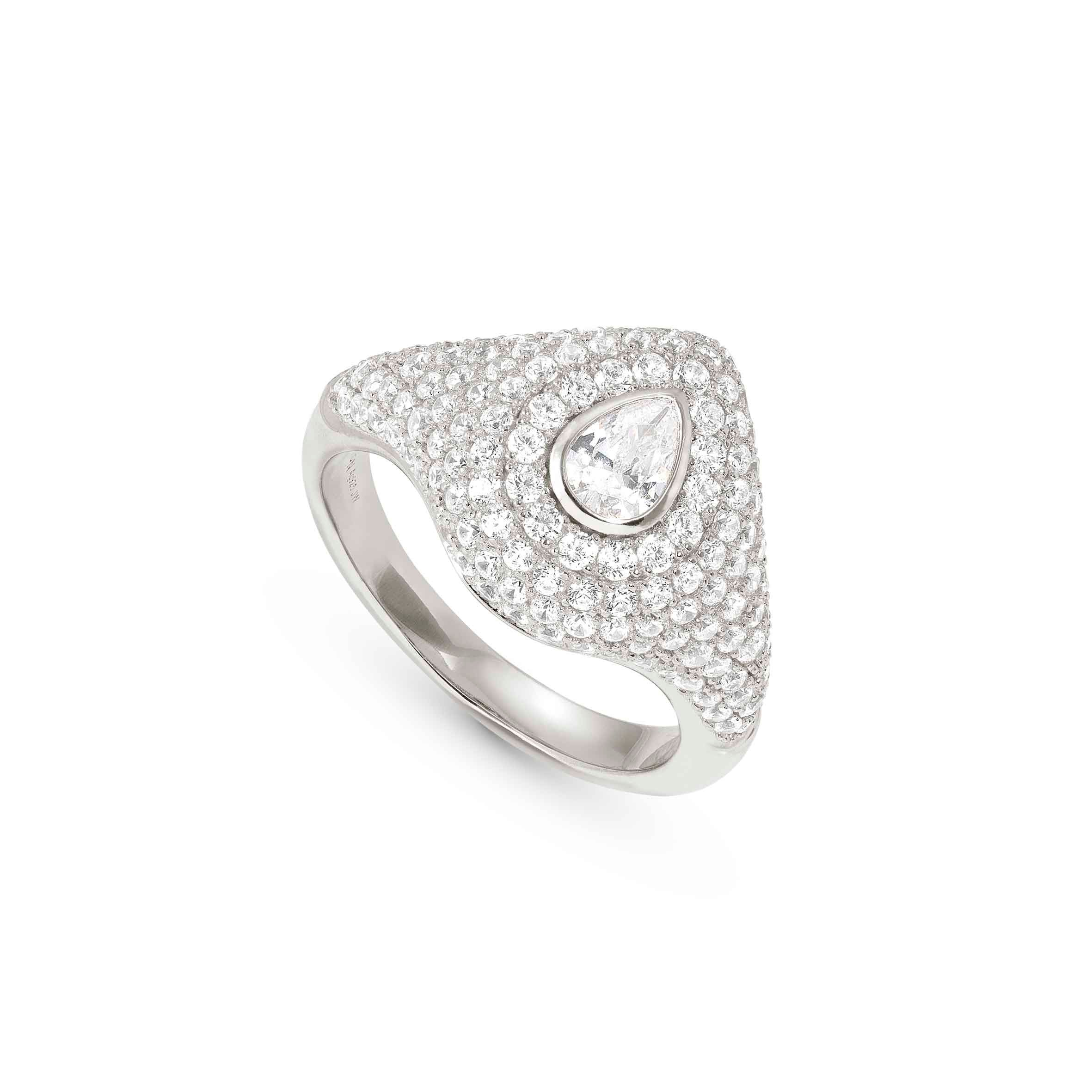 Domina Drop ring with Cubic Zirconia