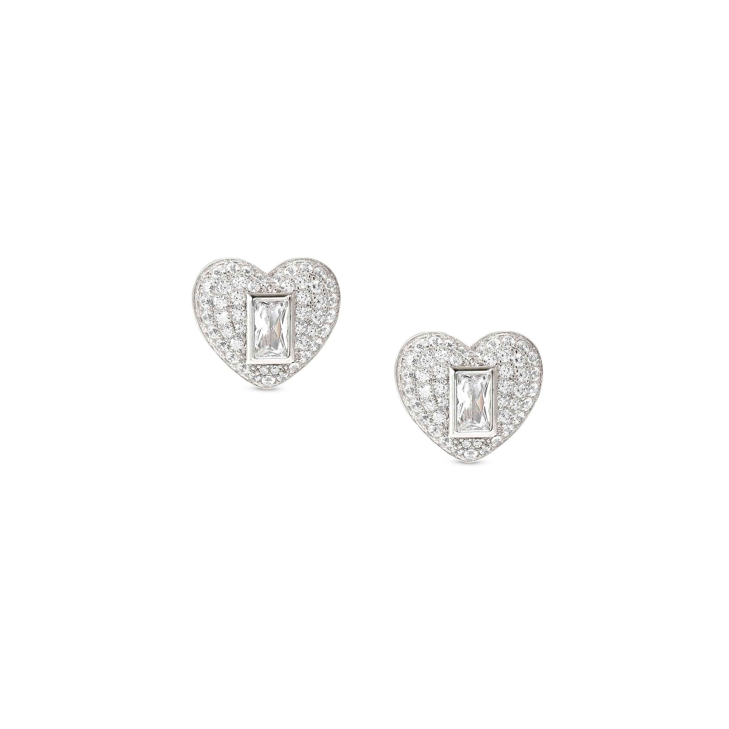 Domina Heart earrings with Cubic Zirconia