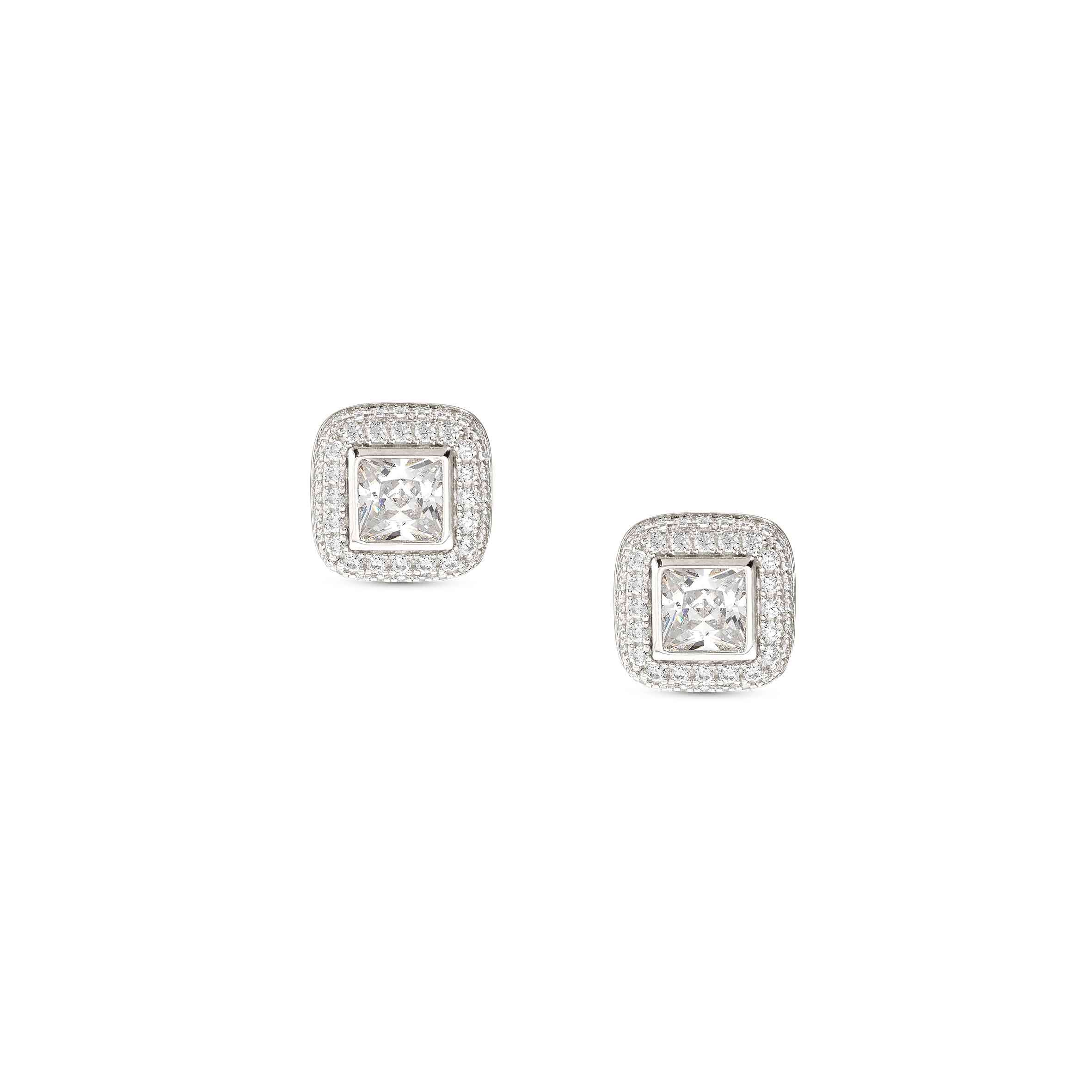 Domina Square earrings with Cubic Zirconia