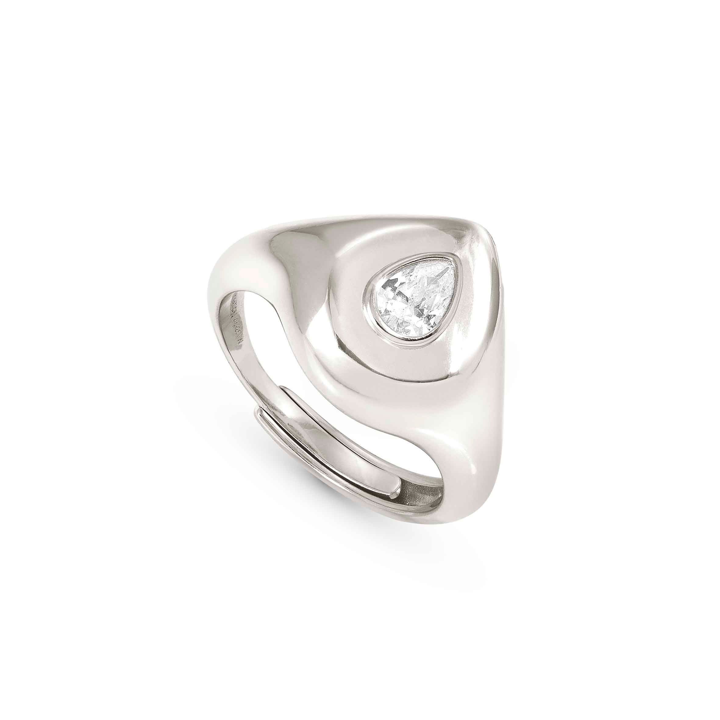 Silver Domina Drop ring