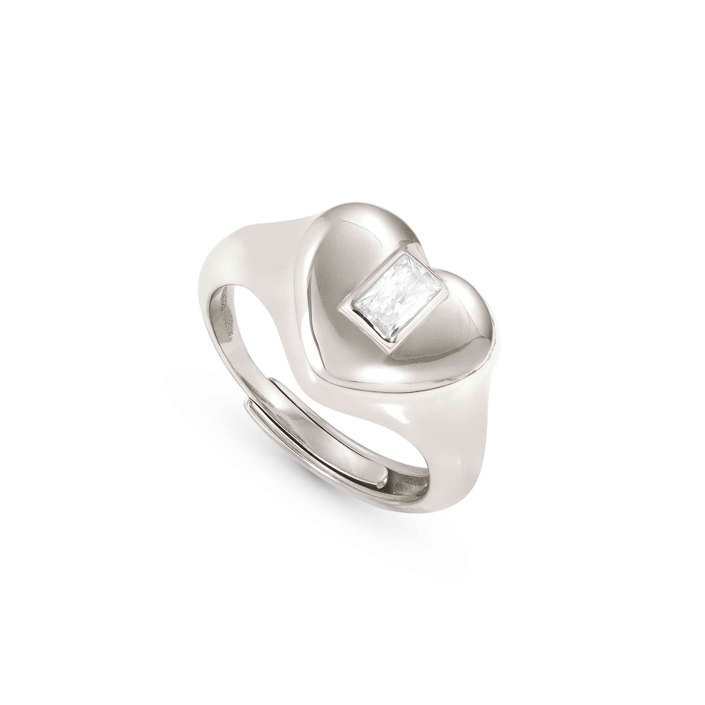 Silver Domina Heart ring