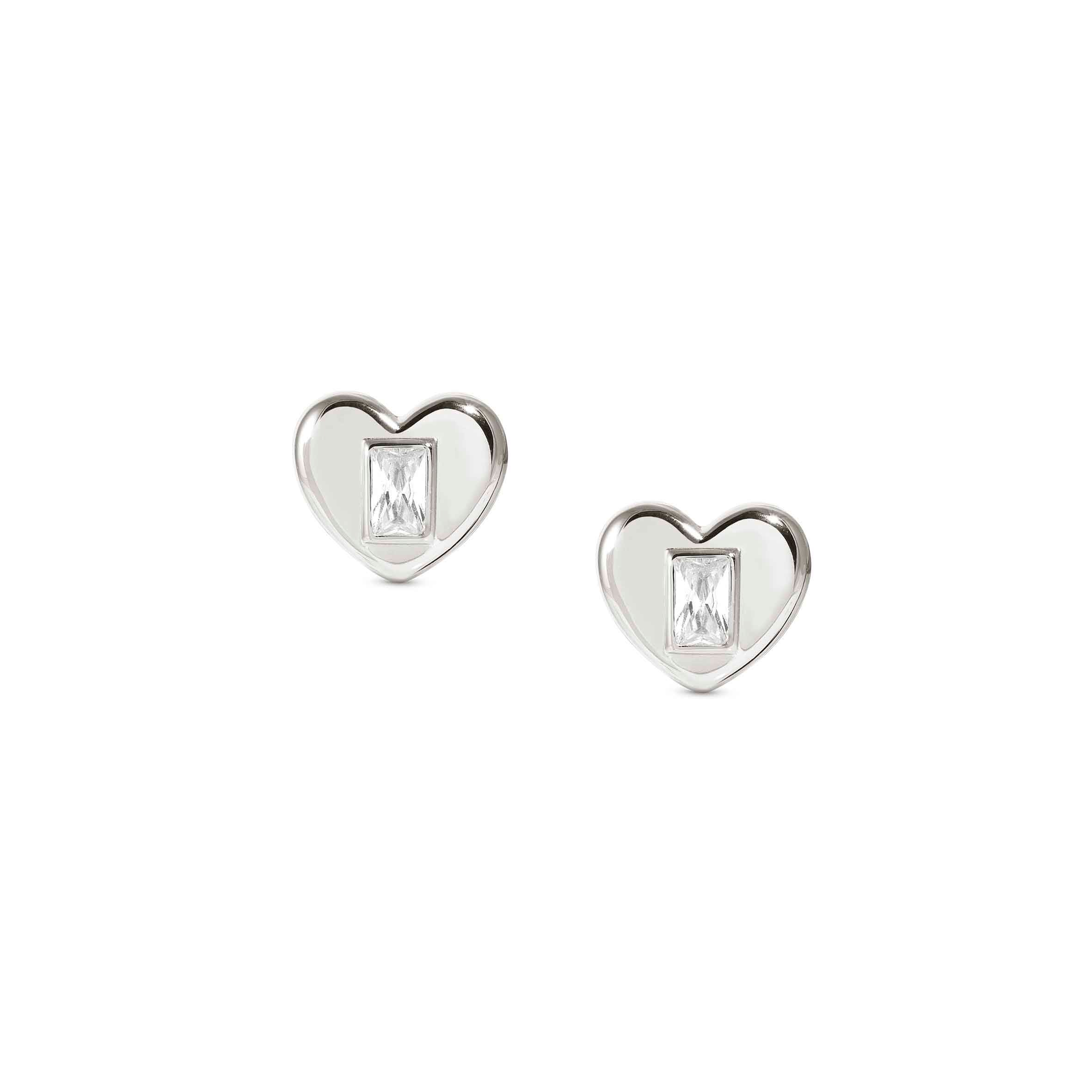 Silver Domina Heart earrings
