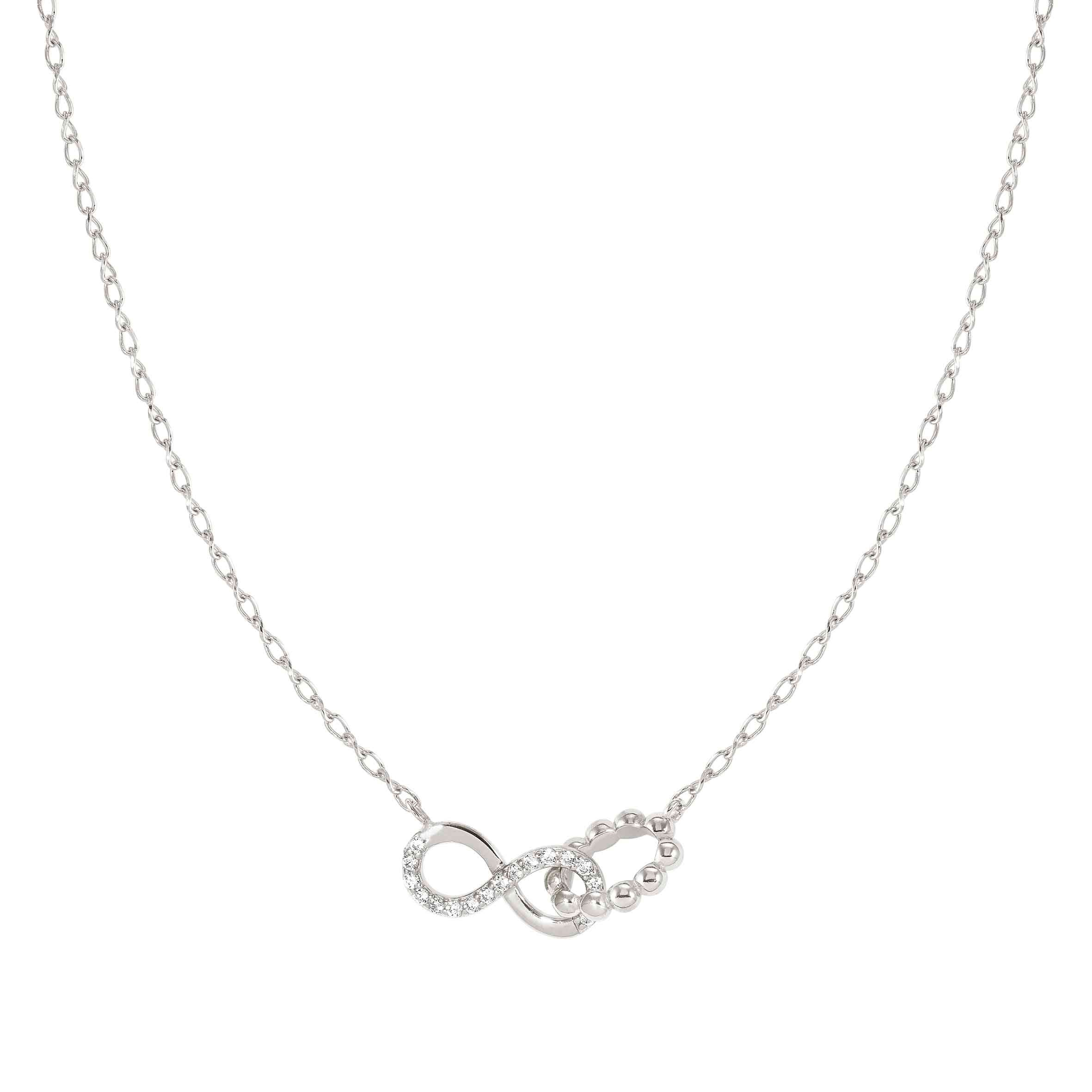 Lovecloud necklace, Infinity symbol with stones