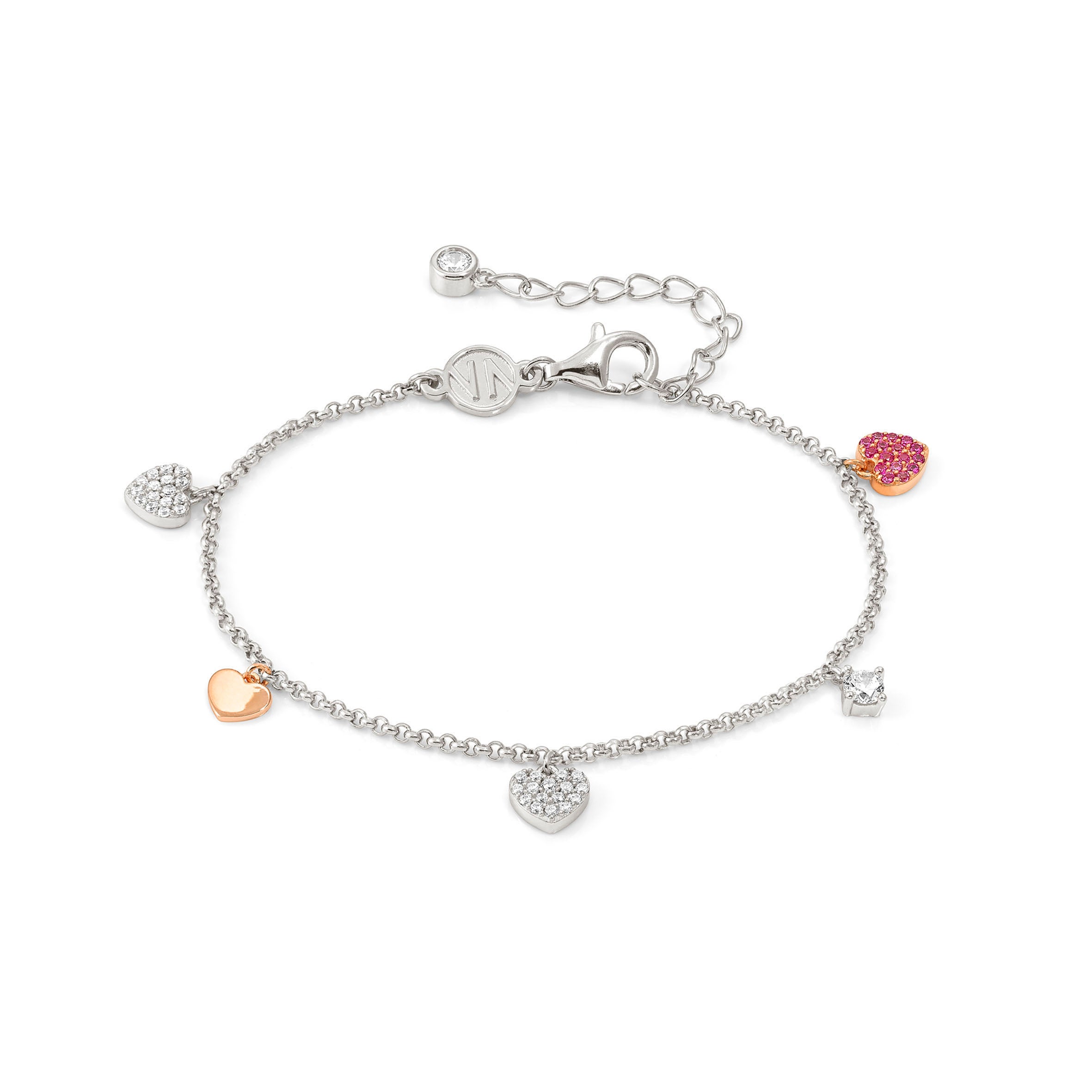 Lucentissima bracelet, Mix pendents, Heart CZ