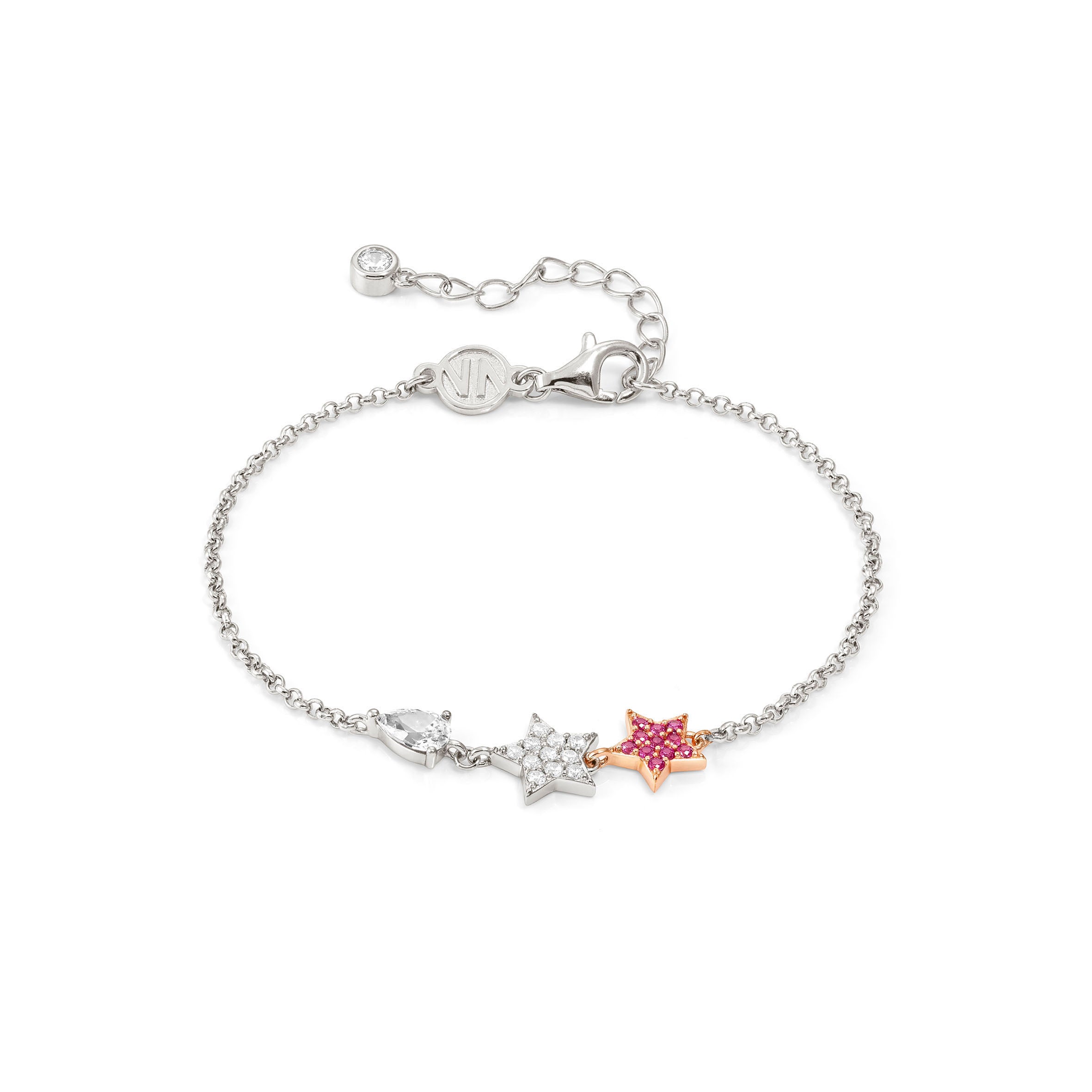 Lucentissima Star bracelet,pear-shape white CZ