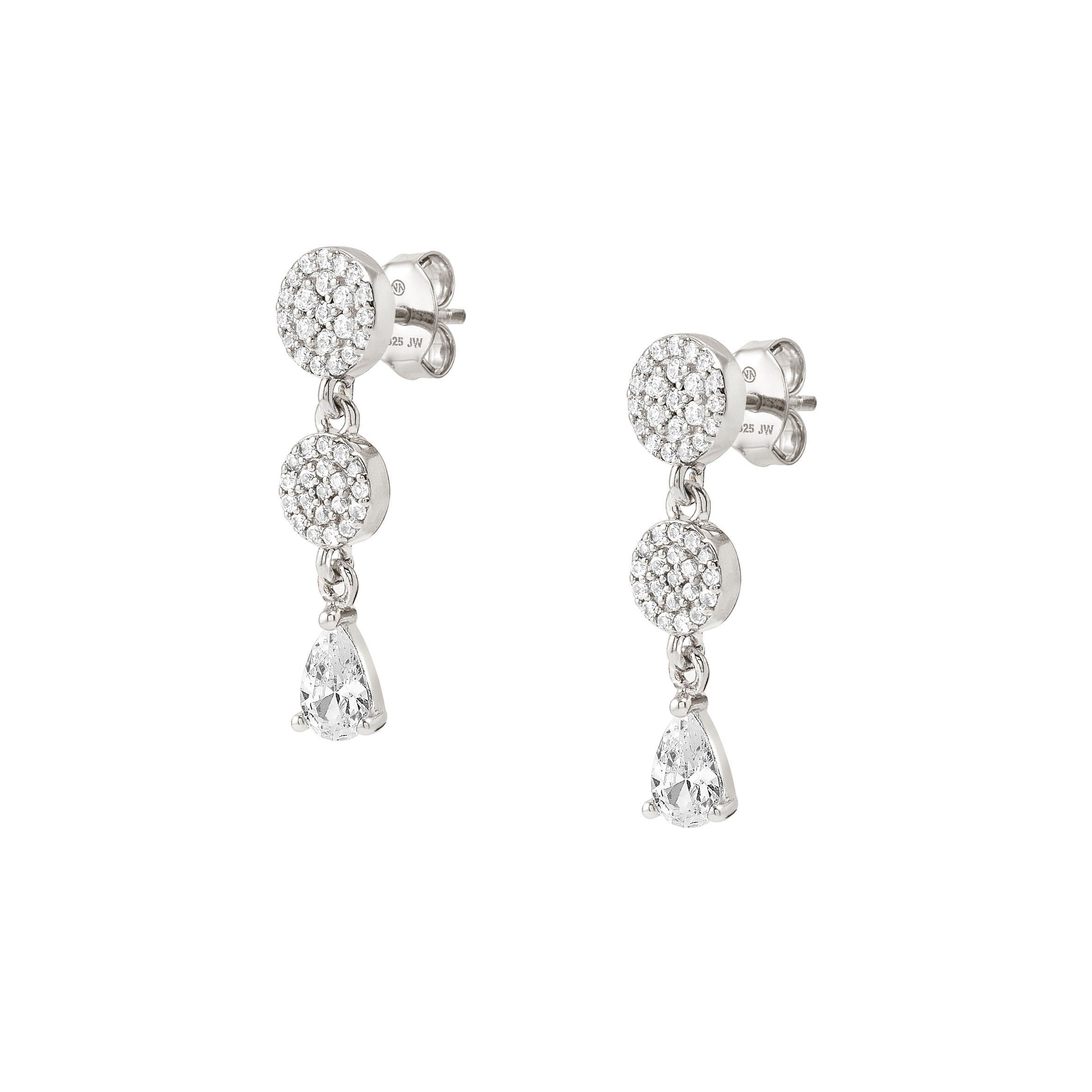 Lucentissima Circle drop earrings, Cubic Zirconia