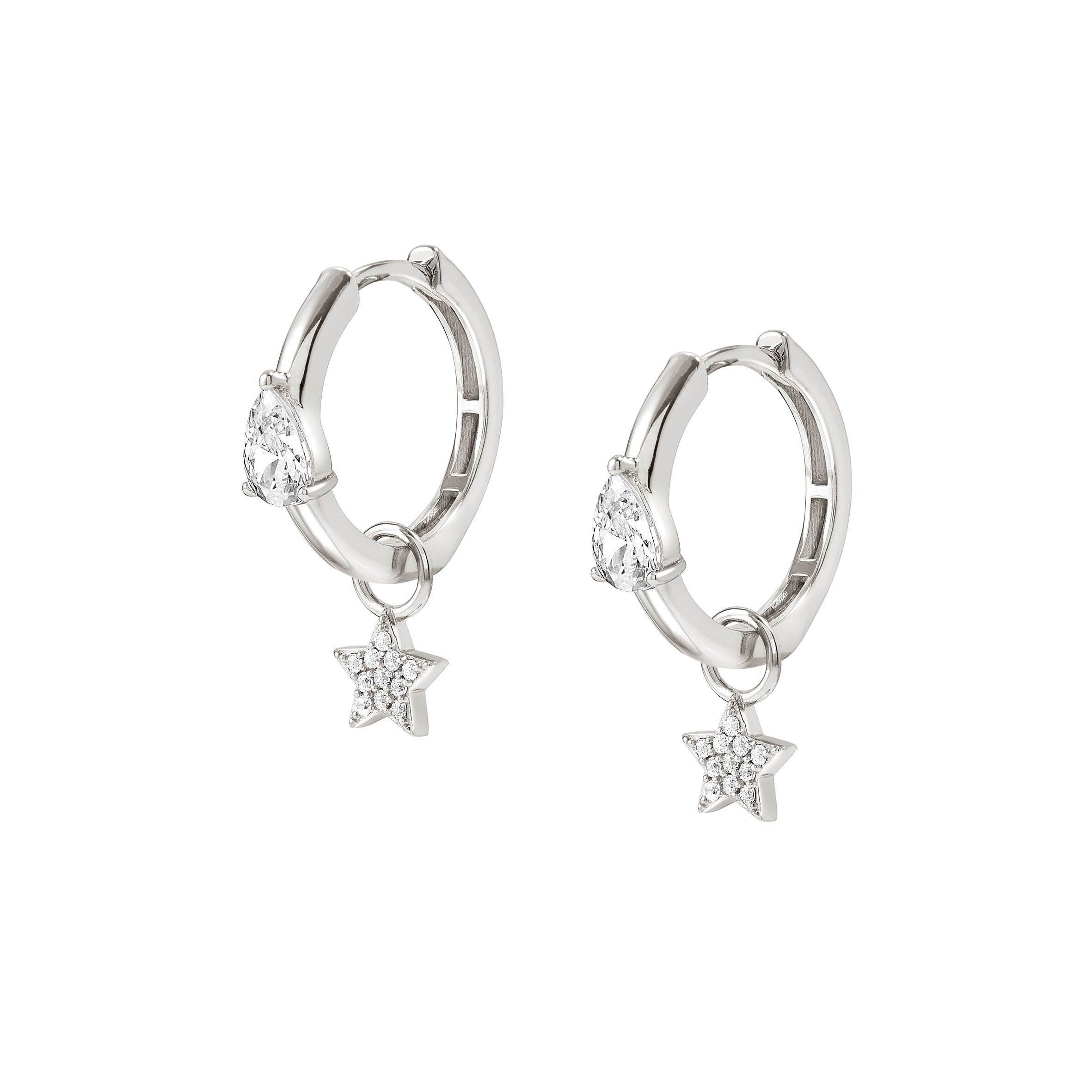 Lucentissima hoop earrings, Star pendant