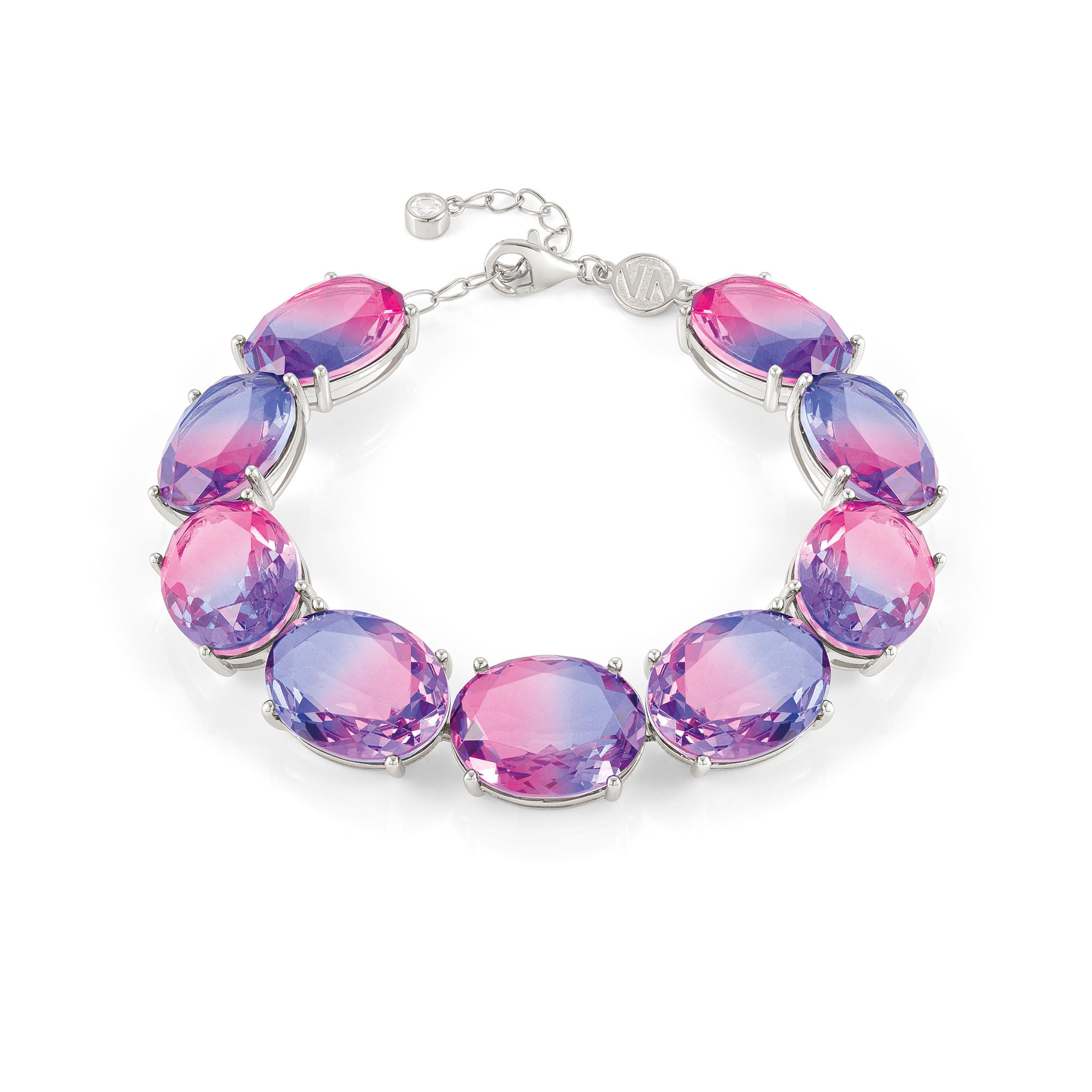 Symbiosi bracelet with large Pink-Purple stones