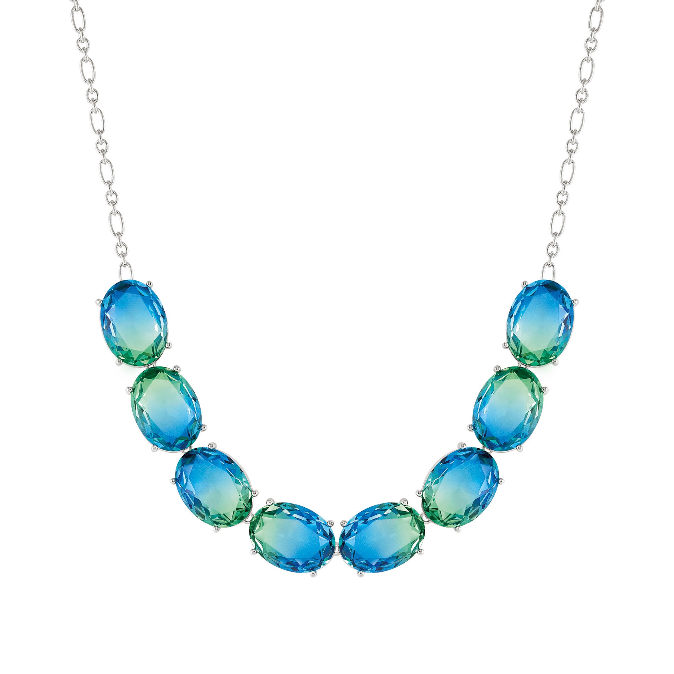Symbiosi necklace, Light Blue-Green large stones