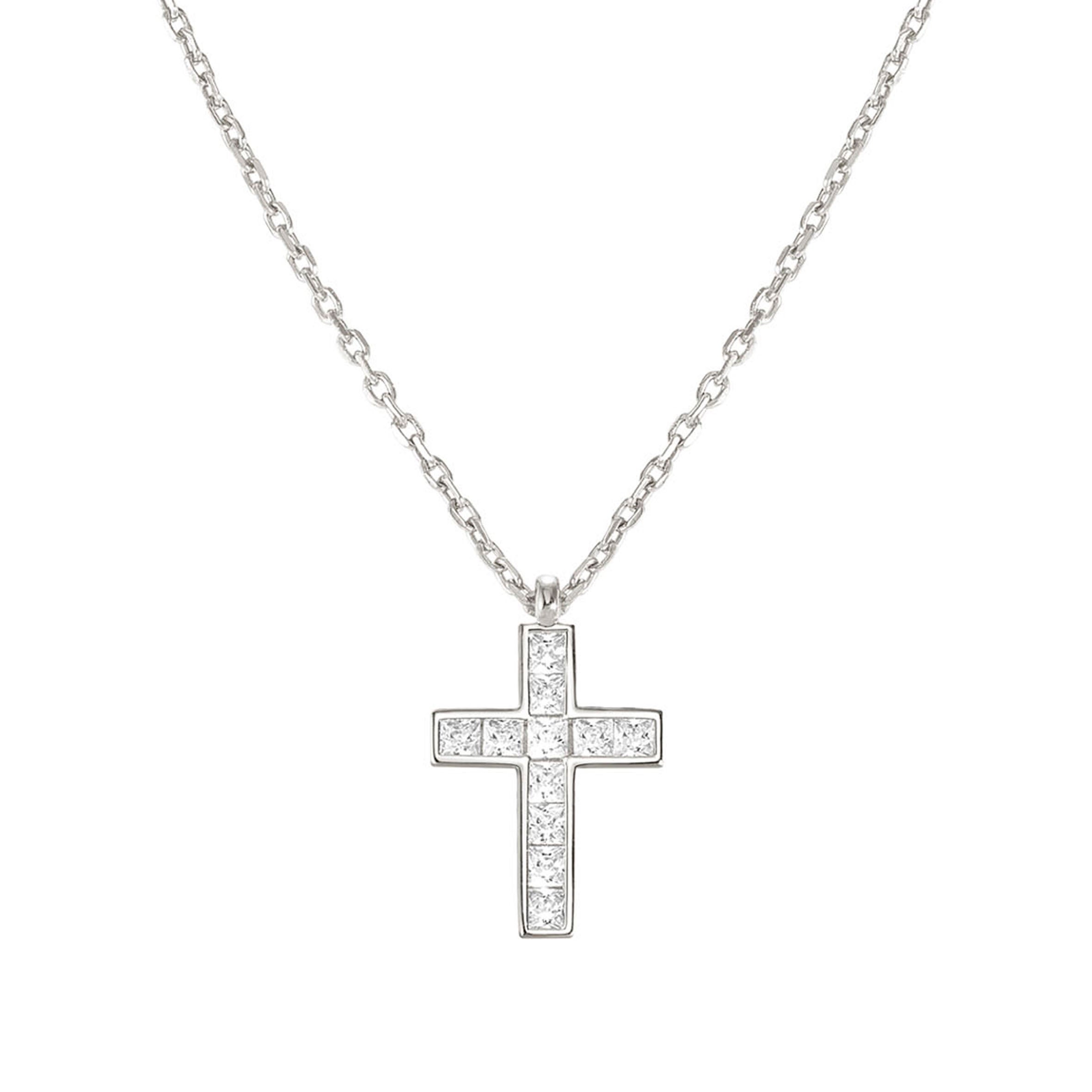 Carismatica necklace, Cross and White CZ