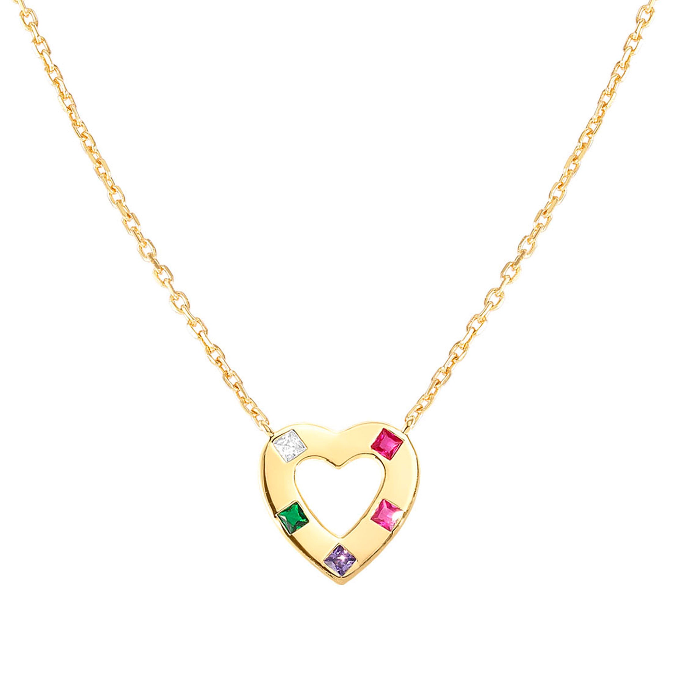 Carismatica Heart necklace with mixed CZ