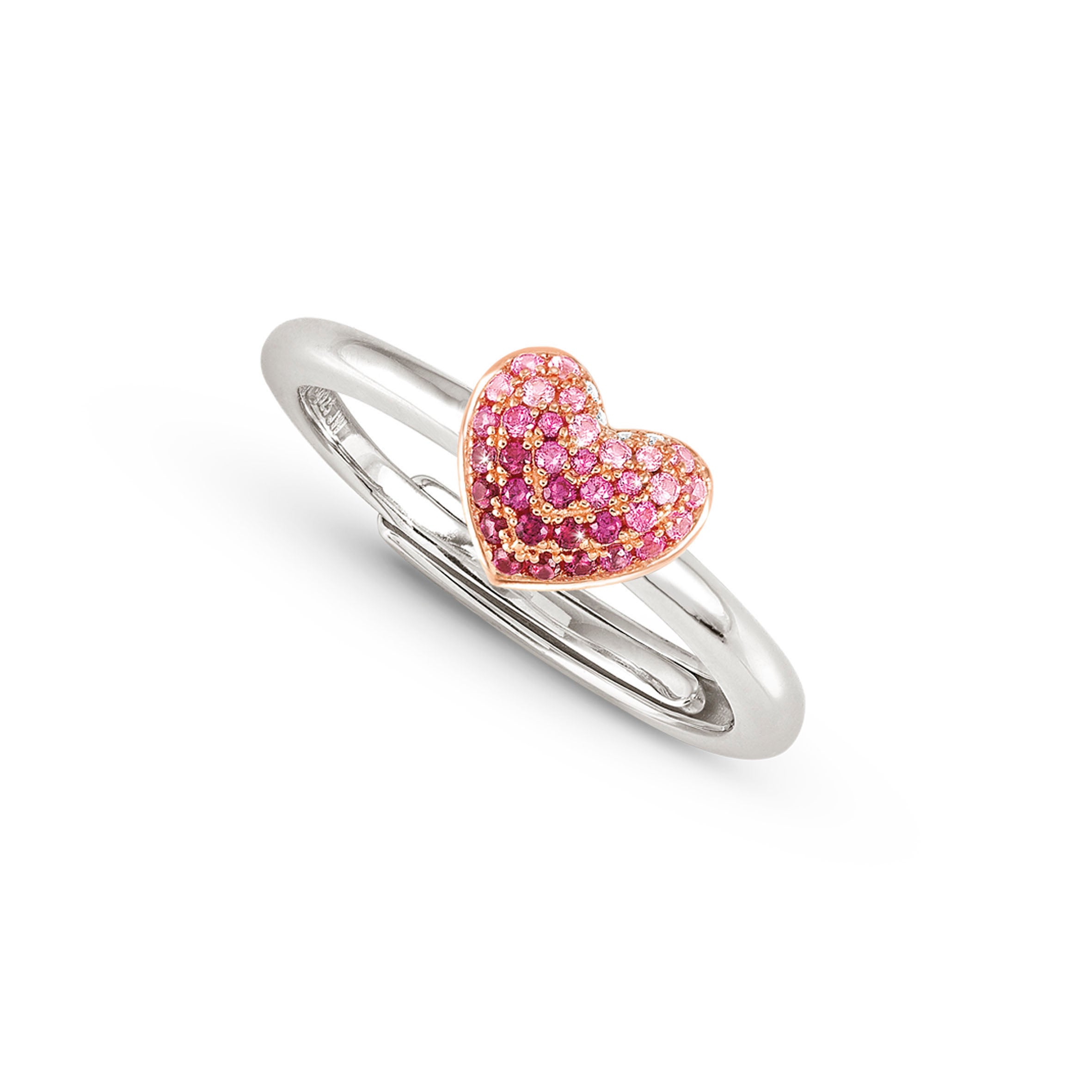 Crysalis ring, small Heart with Cubic Zirconia