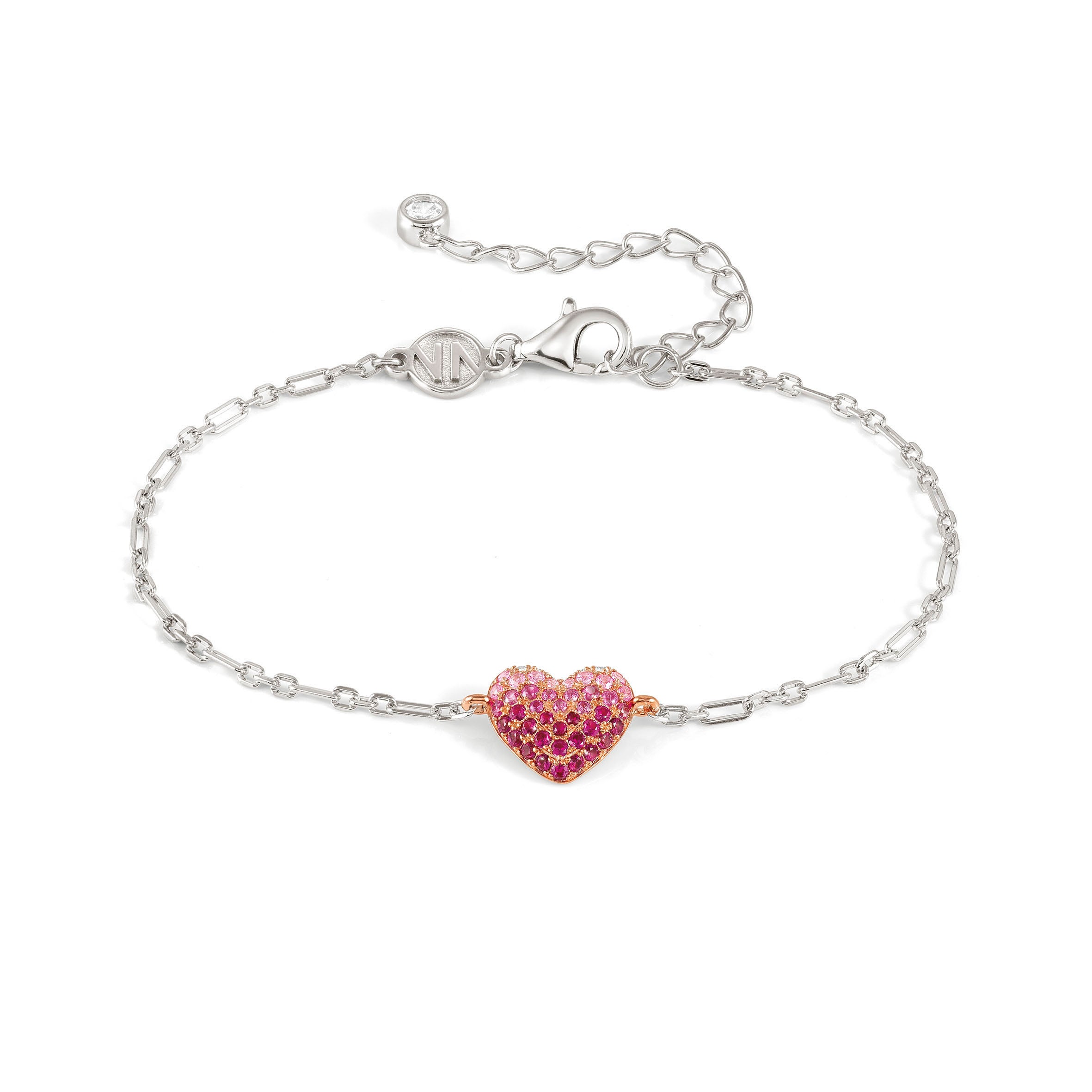 Crysalis bracelet, Heart with Cubic Zirconia