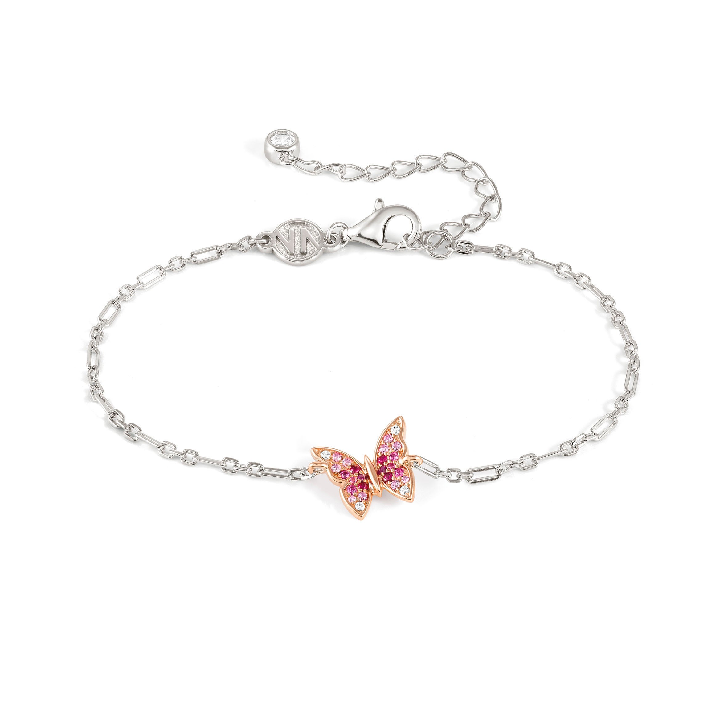 Crysalis bracelet, Butterfly with Cubic Zirconia