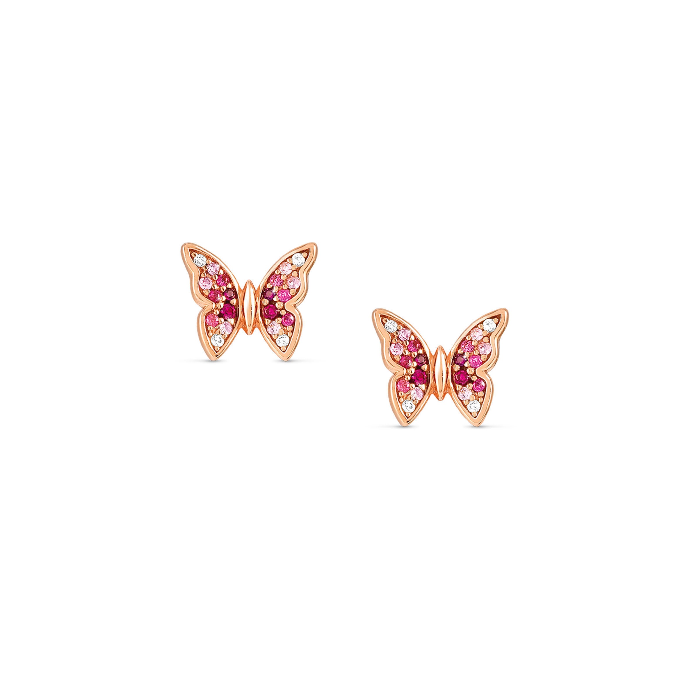 Crysalis earrings, Butterfly with Cubic Zirconia