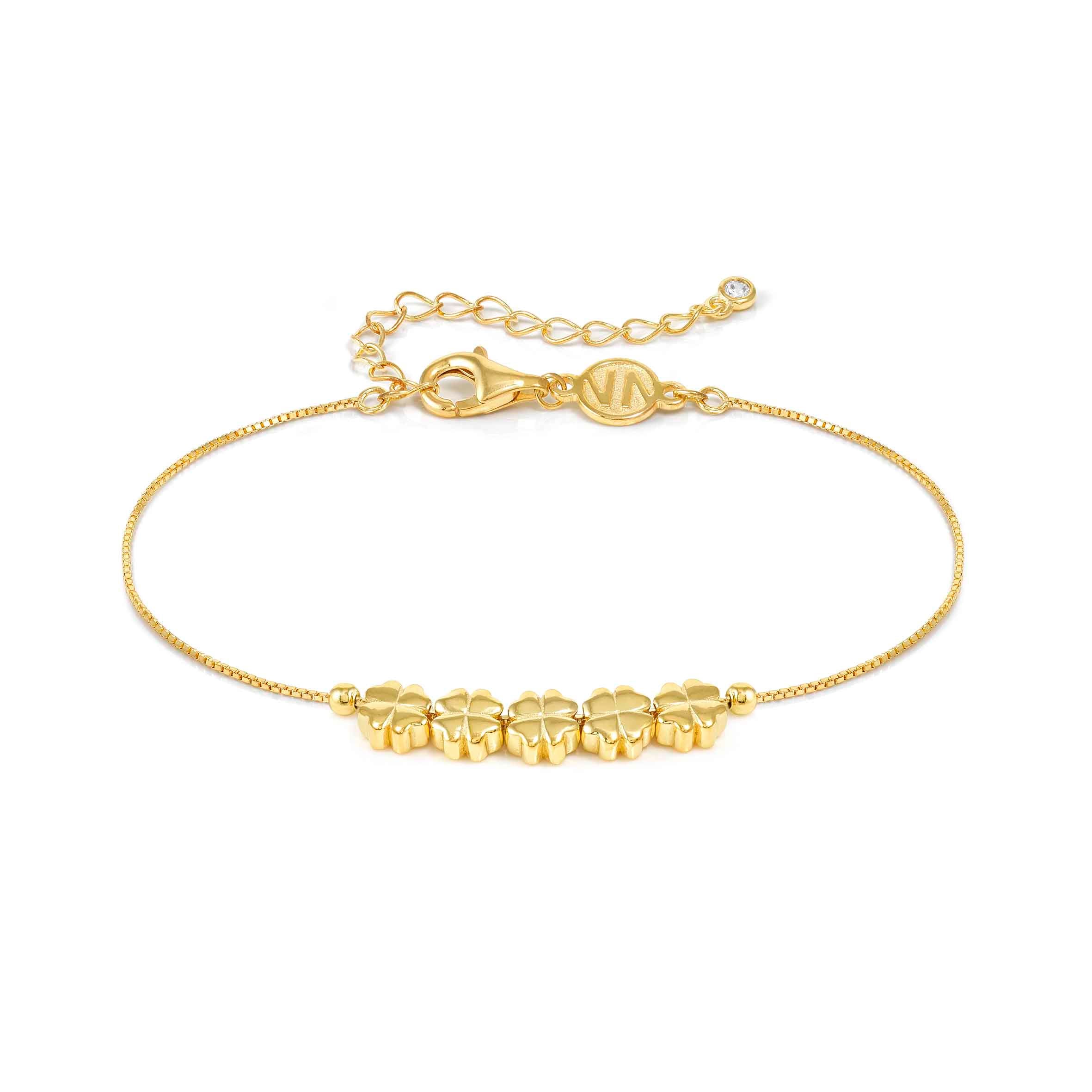 Armonica bracelet, 5 Four-Leaf Clovers