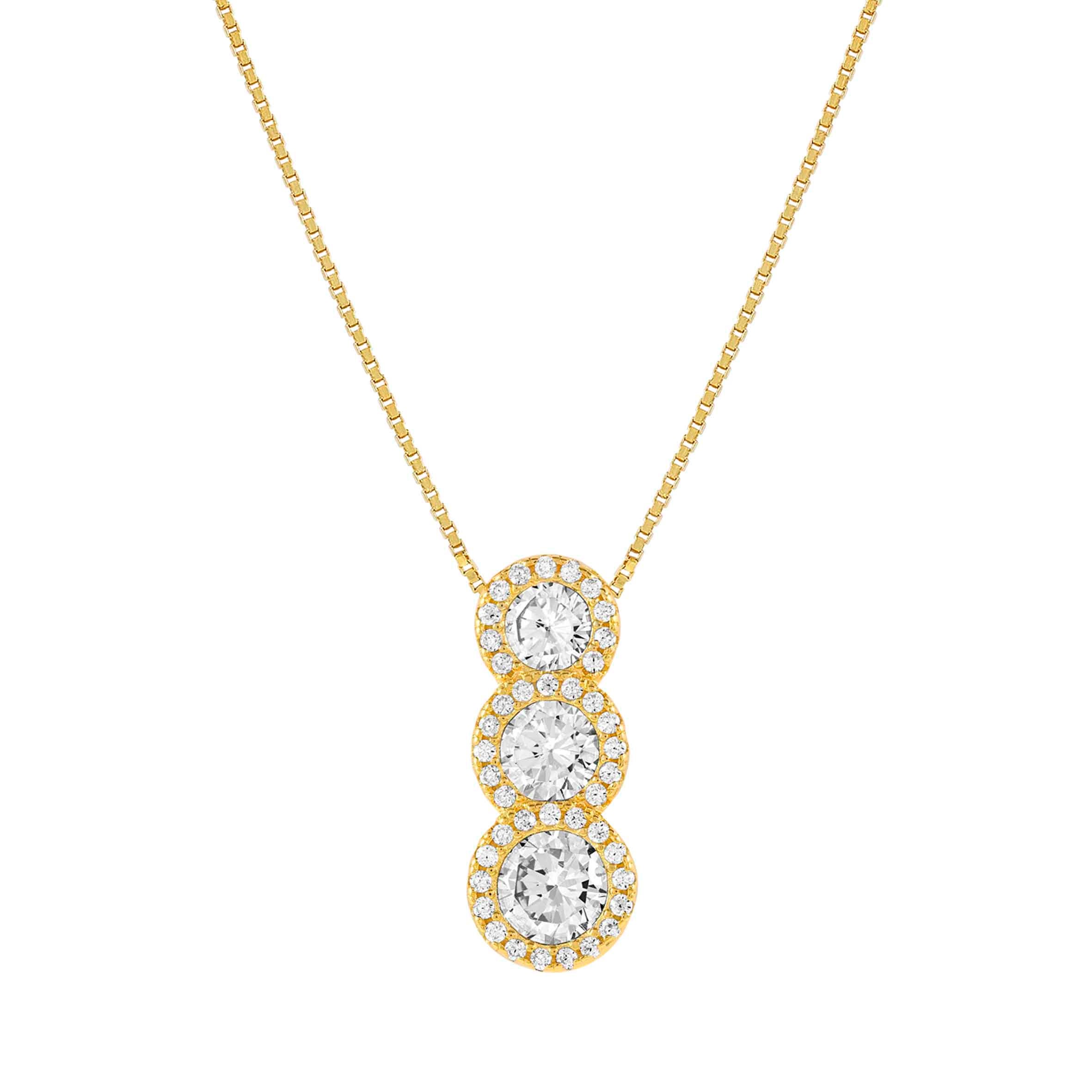 SEIDIVINA necklace, 3 Cubic Zirconia