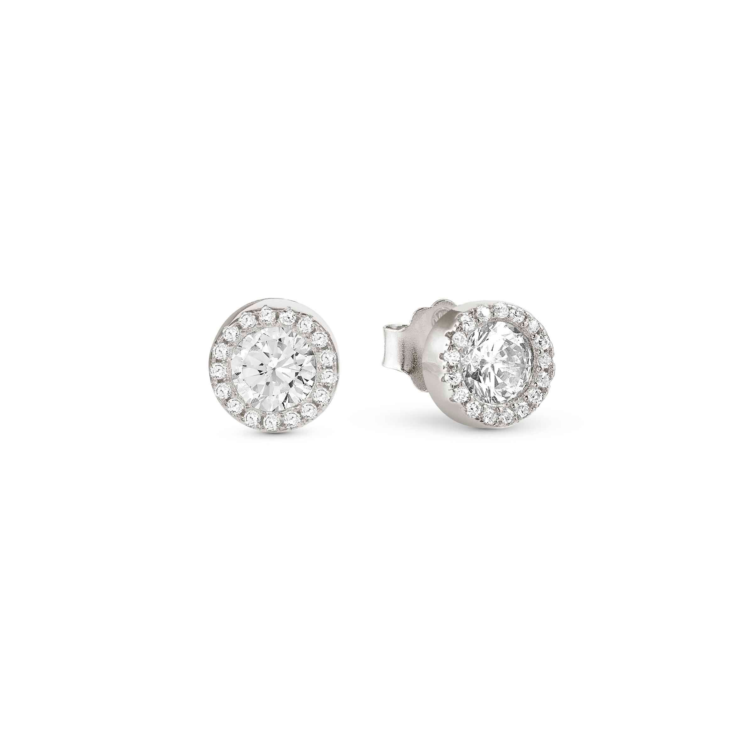SEIDIVINA earrings, silver, CZ