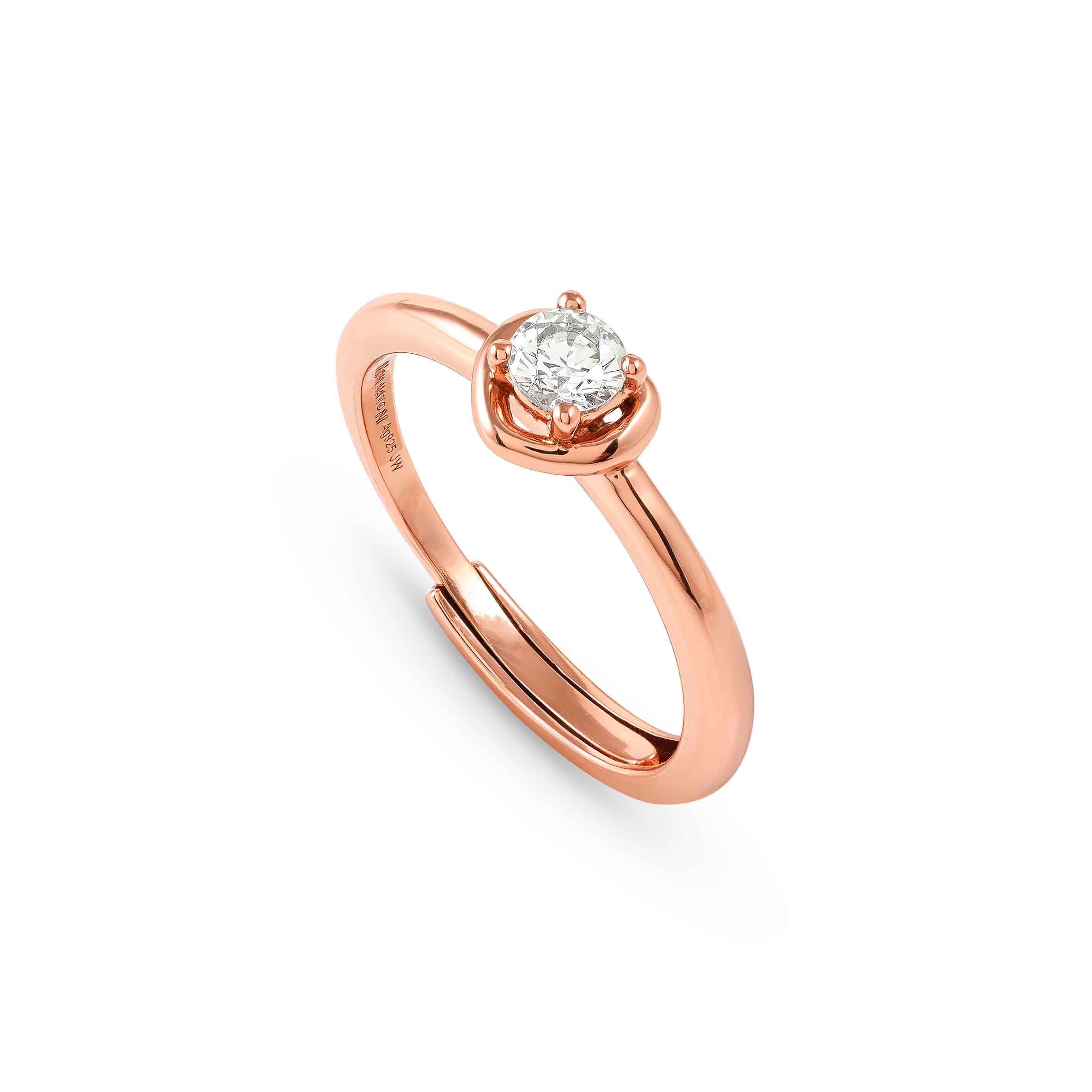 CosmicLove ring, Heart with CZ