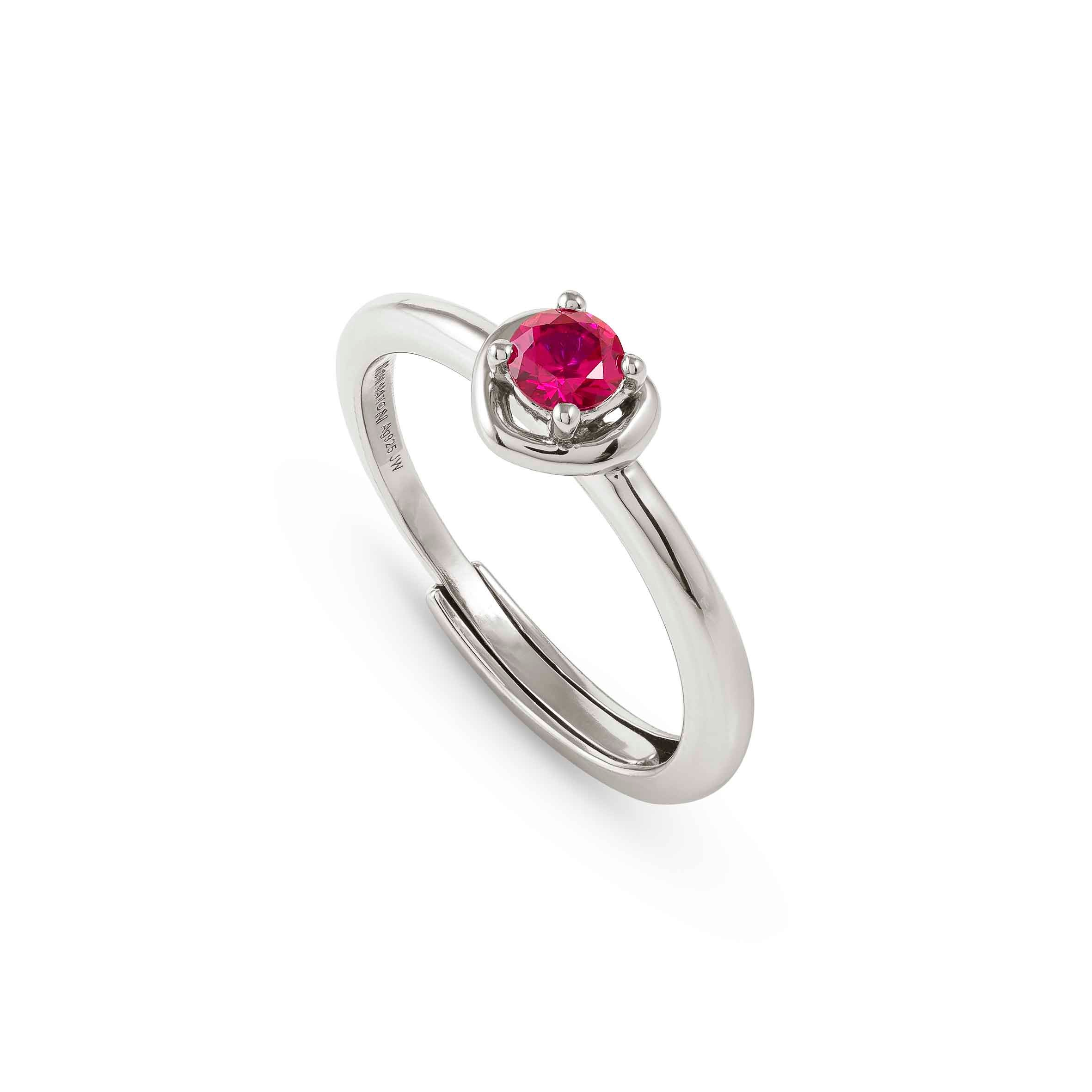 Sterling silver CosmicLove ring, coloured Cubic Zirconia