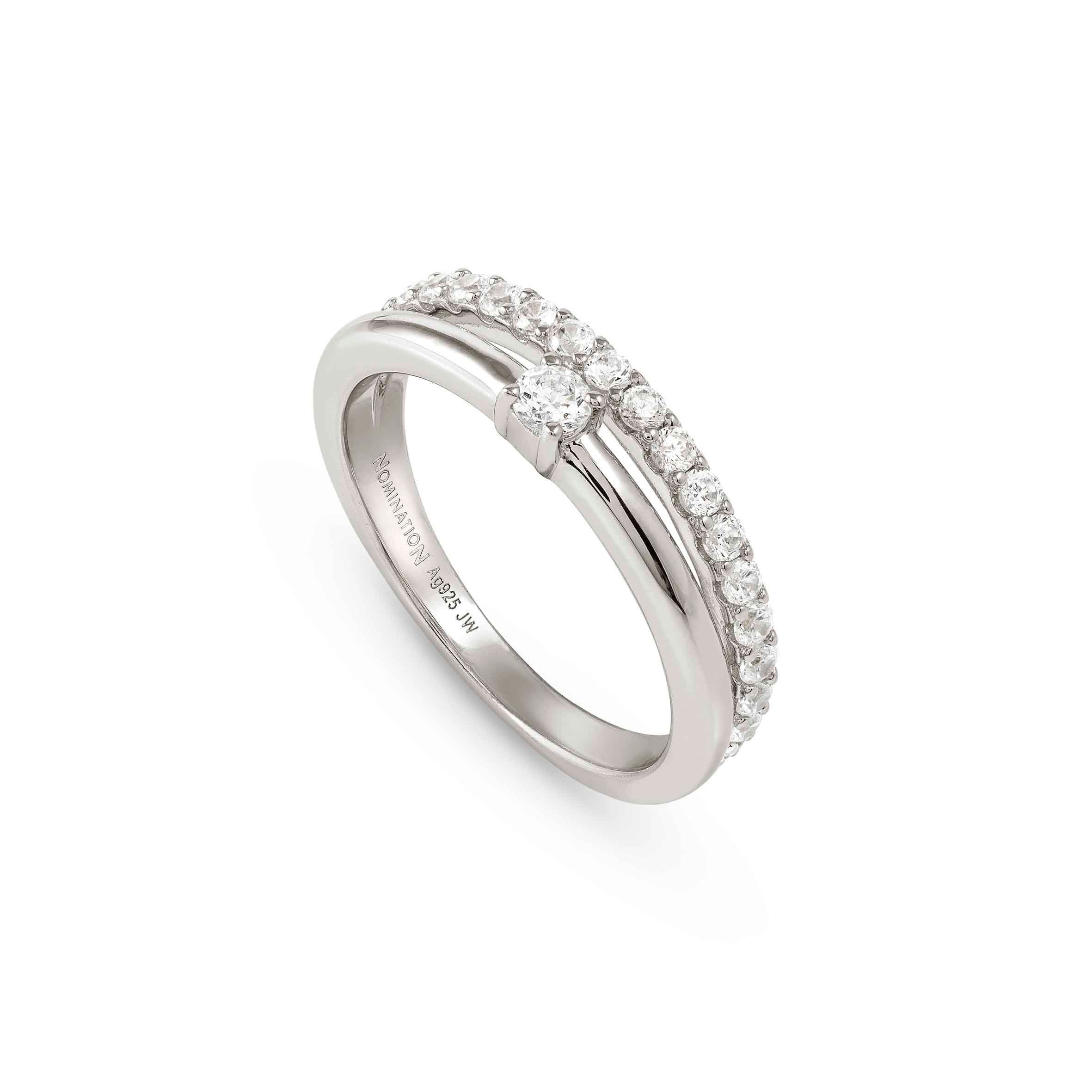 Silver CosmicLove ring with Cubic Zirconia