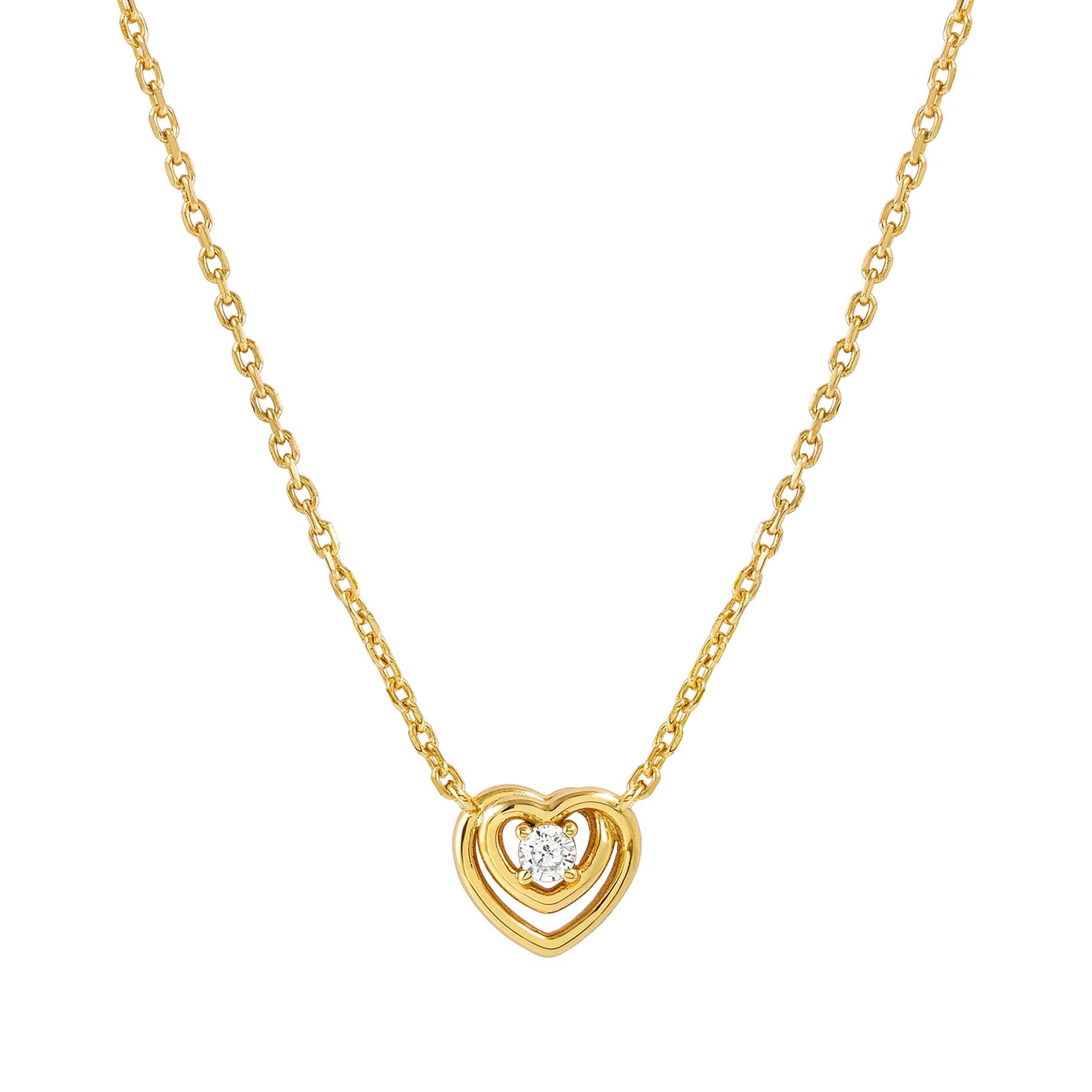 Sterling silver CosmicLove necklace, yellow gold finish