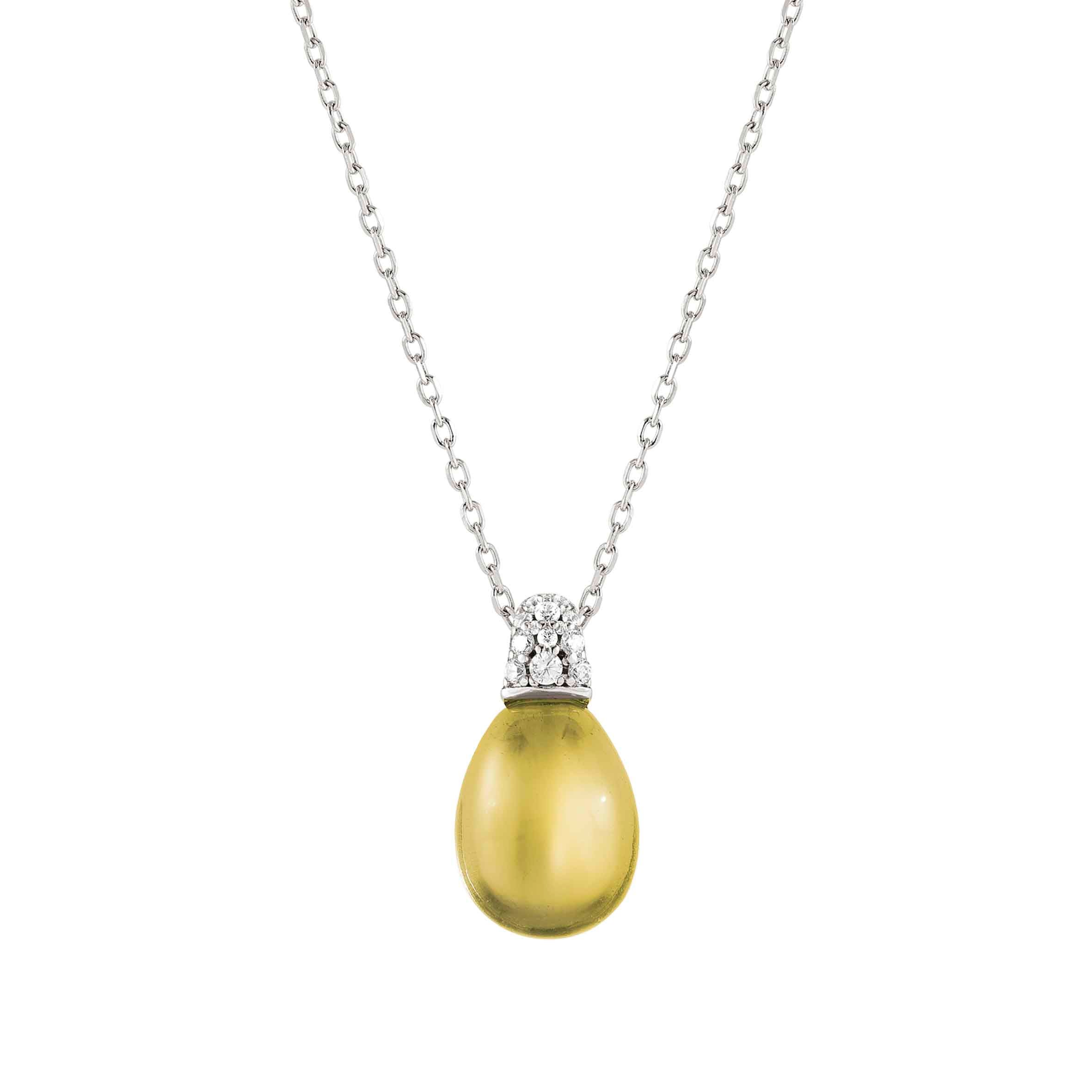 MyRadiance necklace with Lemon Quartz and White Topaz