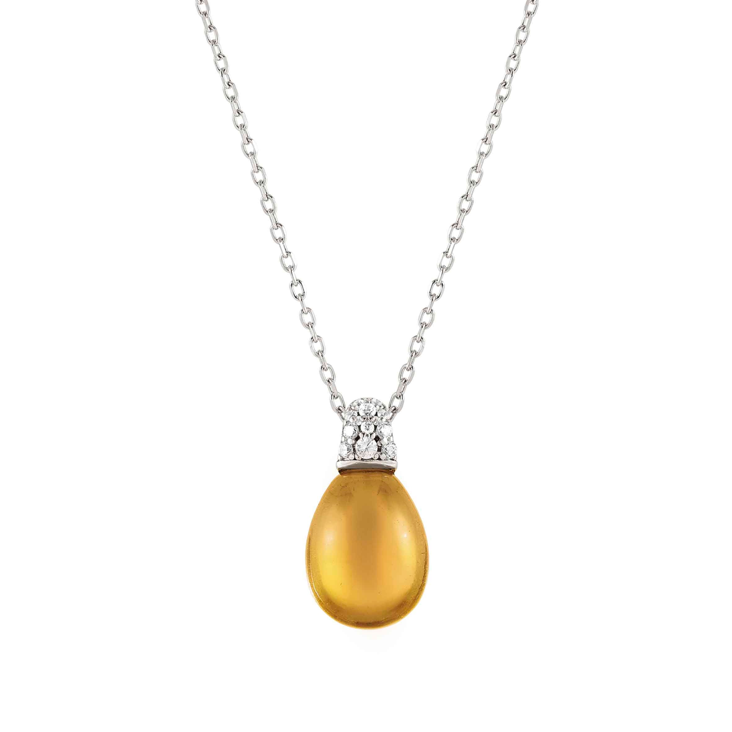 MyRadiance necklace with Citrine and White Topaz