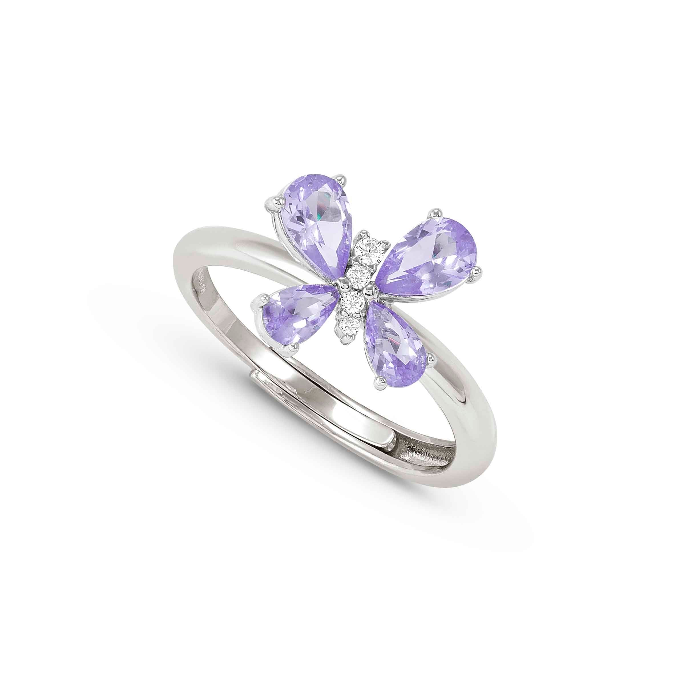 Shine Me Up ring, Gemstone Butterfly
