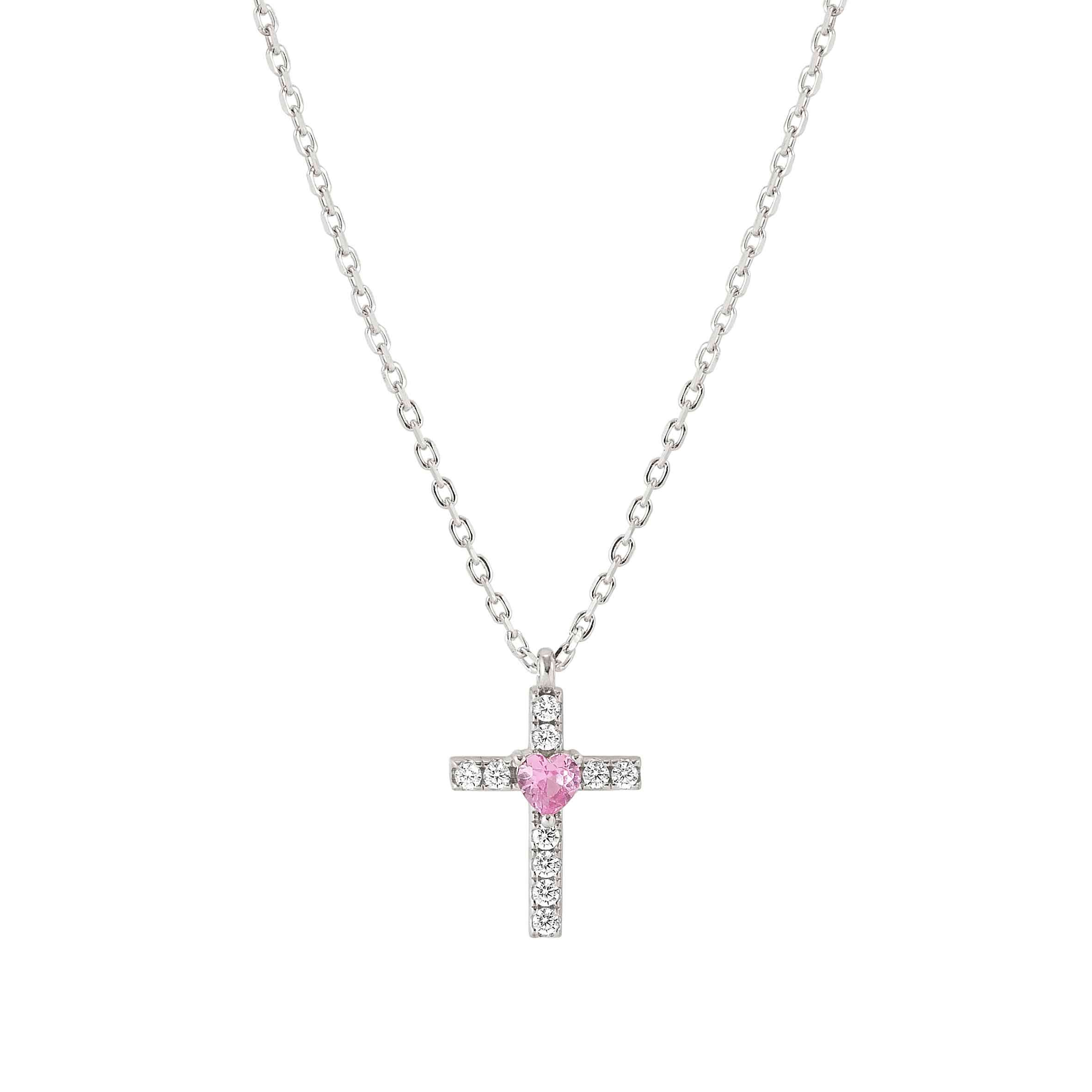 Shine Me Up necklace, Cross with CZ