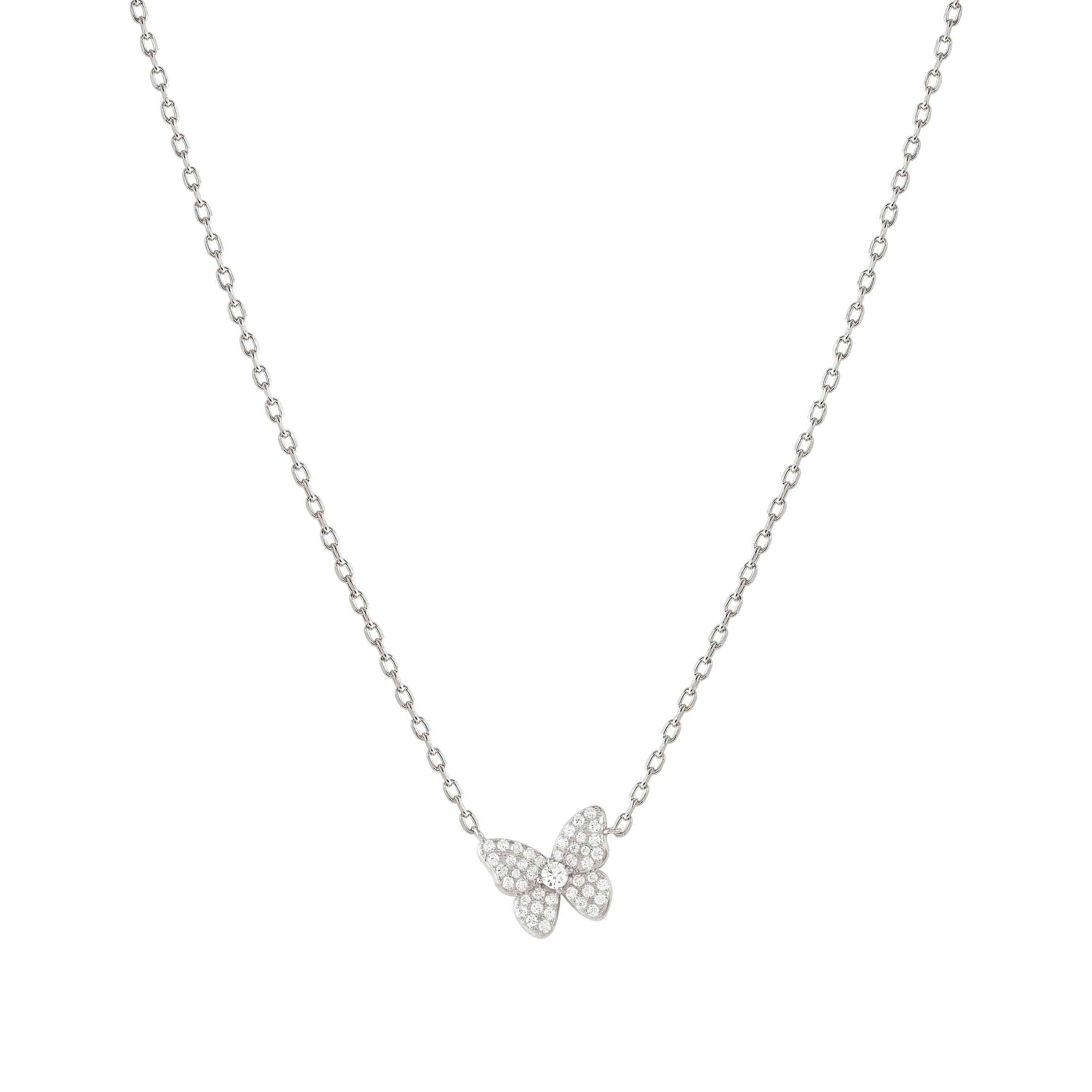 SweetMadame necklace, Butterfly White Cubic Zirconia