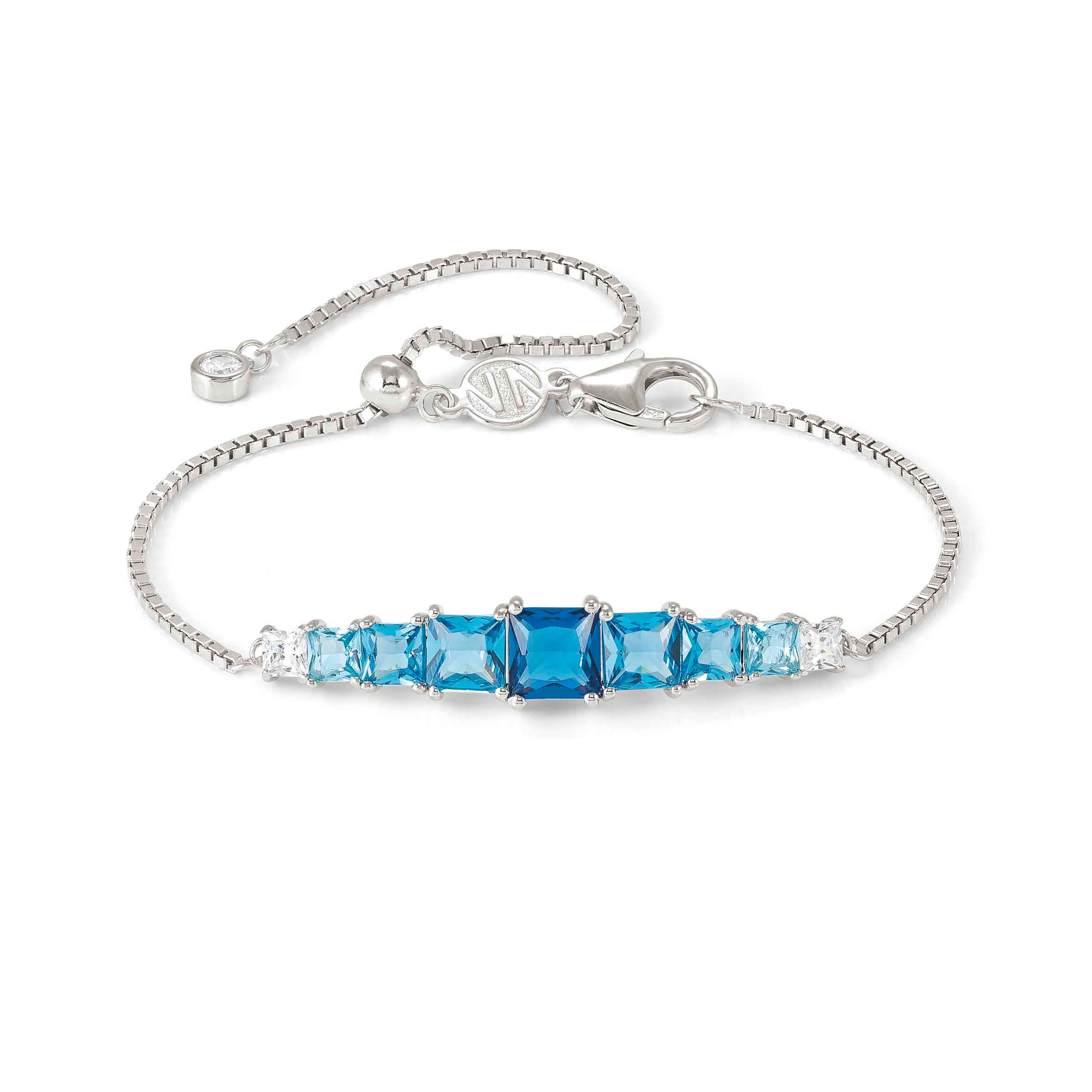 DayToNight silver bracelet with Cubic Zirconia