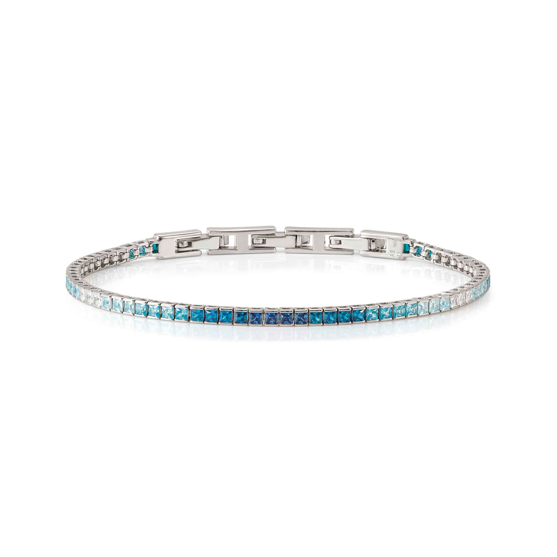 DayToNight silver tennis bracelet with Cubic Zirconia